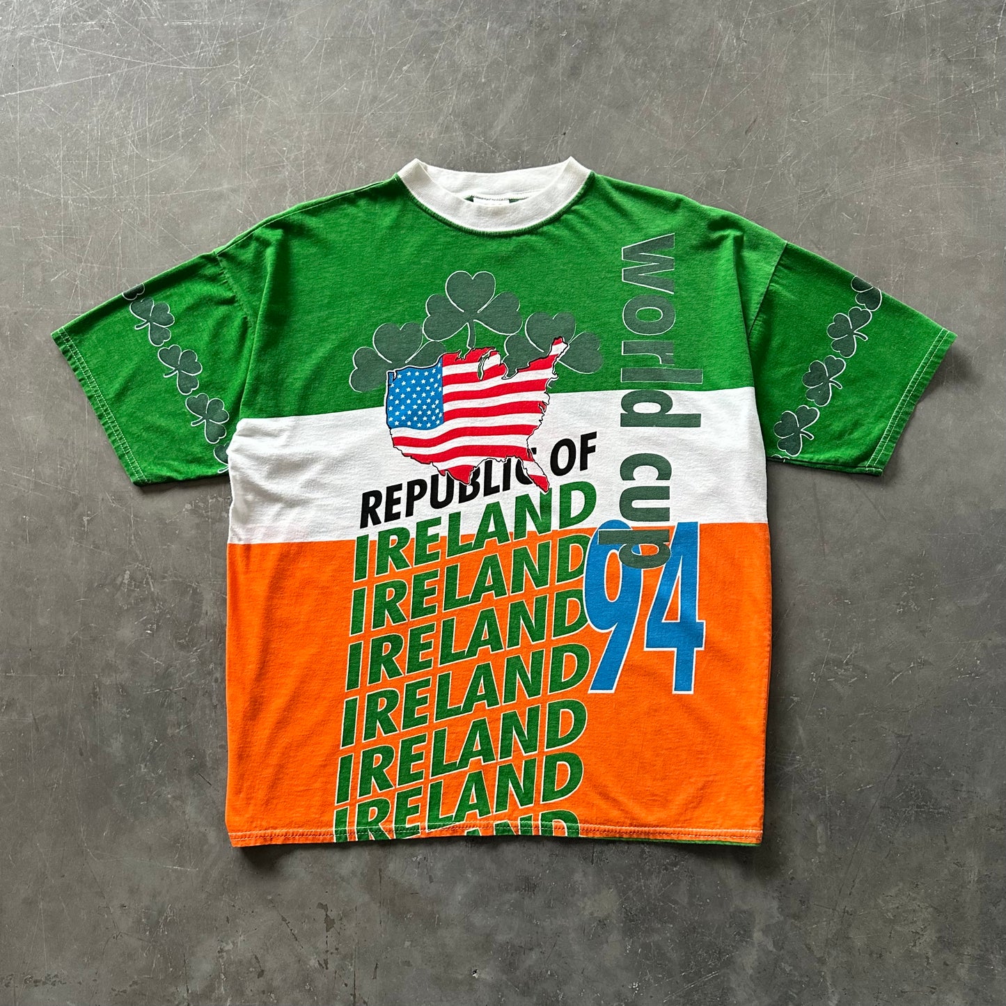 Rare 1994 World Cup AOP Ireland Tee Size M