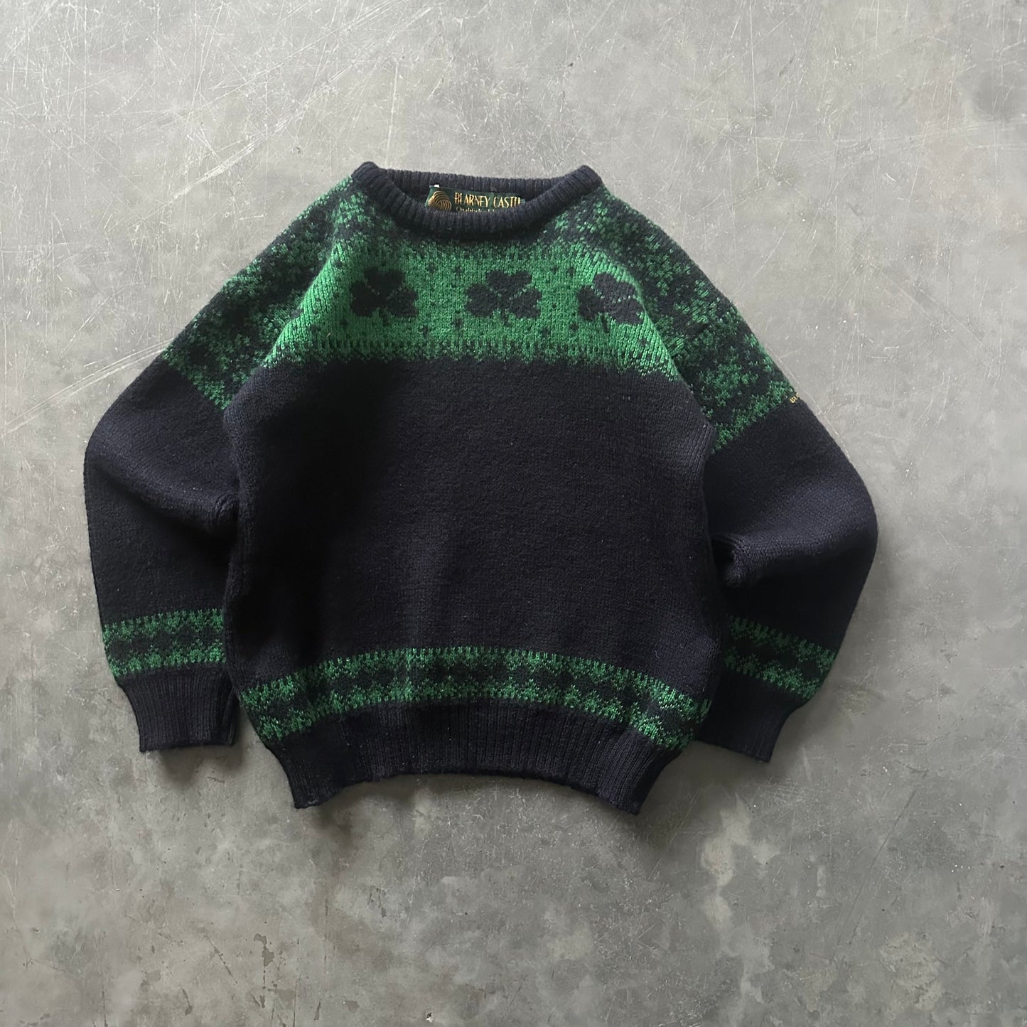 80's Vintage Shamrock Sweater Size XS/S