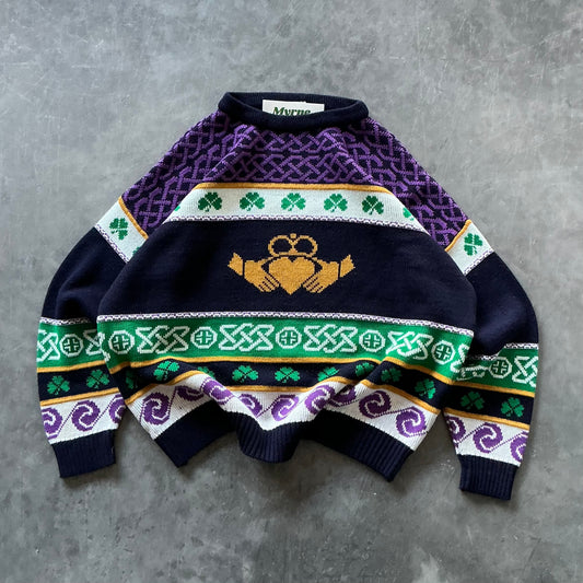 80's Vintage Claddagh Knit Size XL