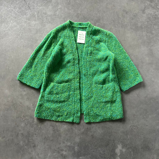 Vintage Green Knit Cardigan Size M