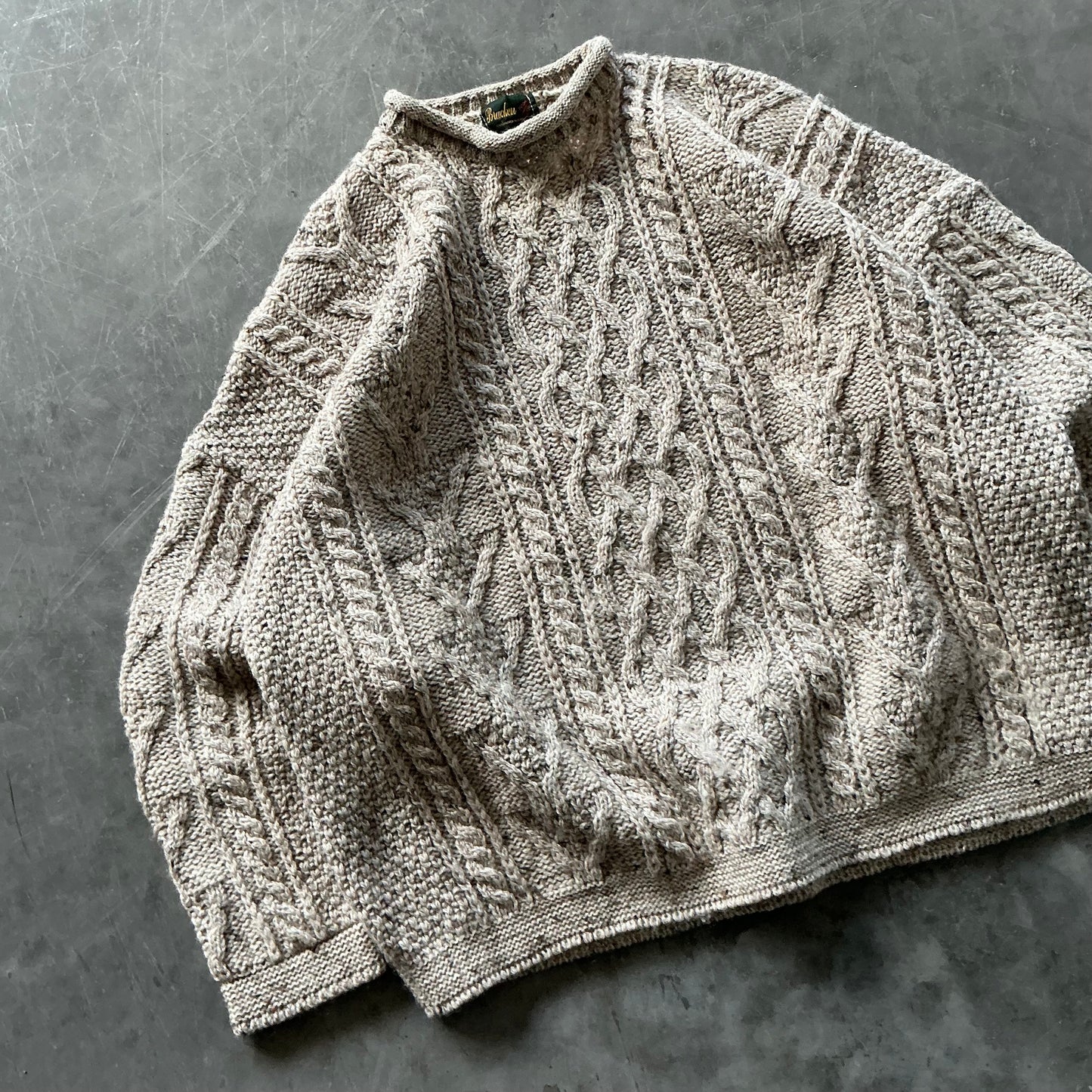 Vintage Woollen Geansaí Size XL