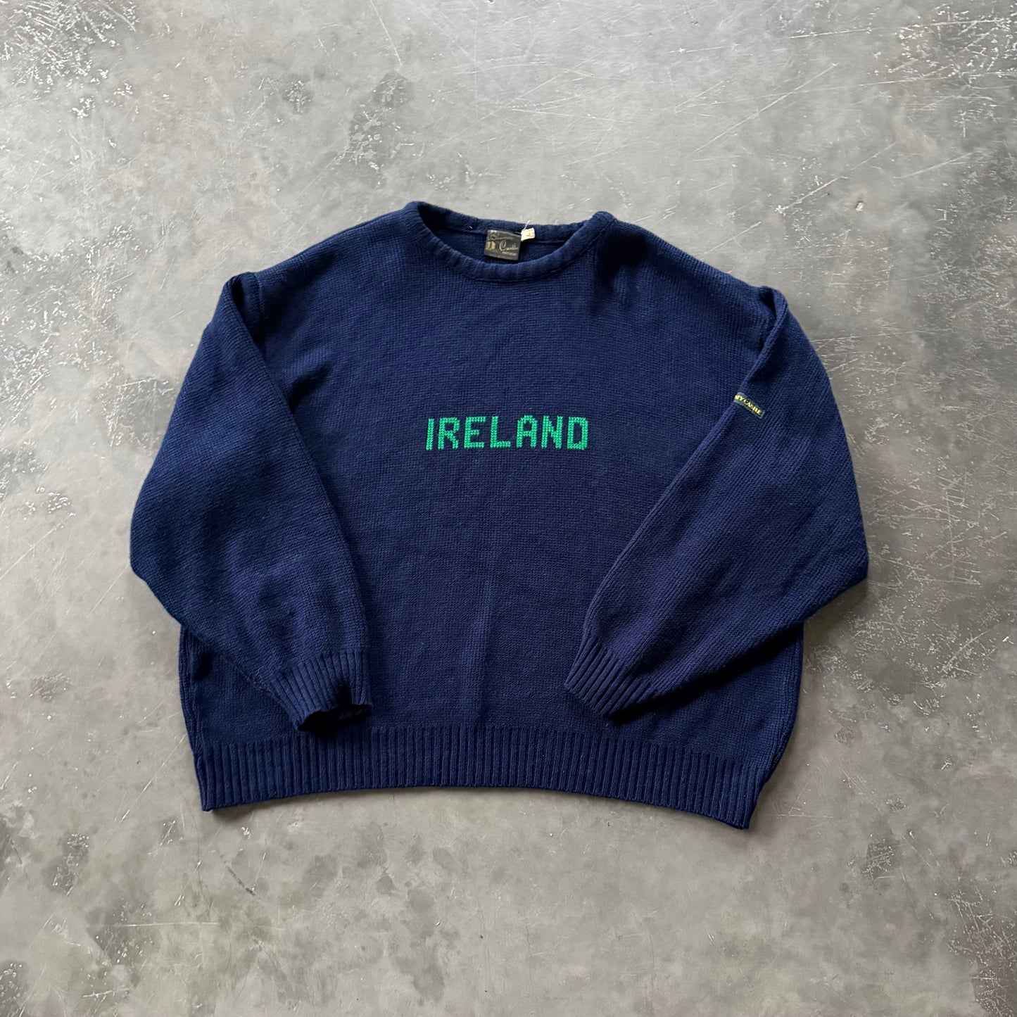 80’s Navy Ireland Sweater Boxy Medium