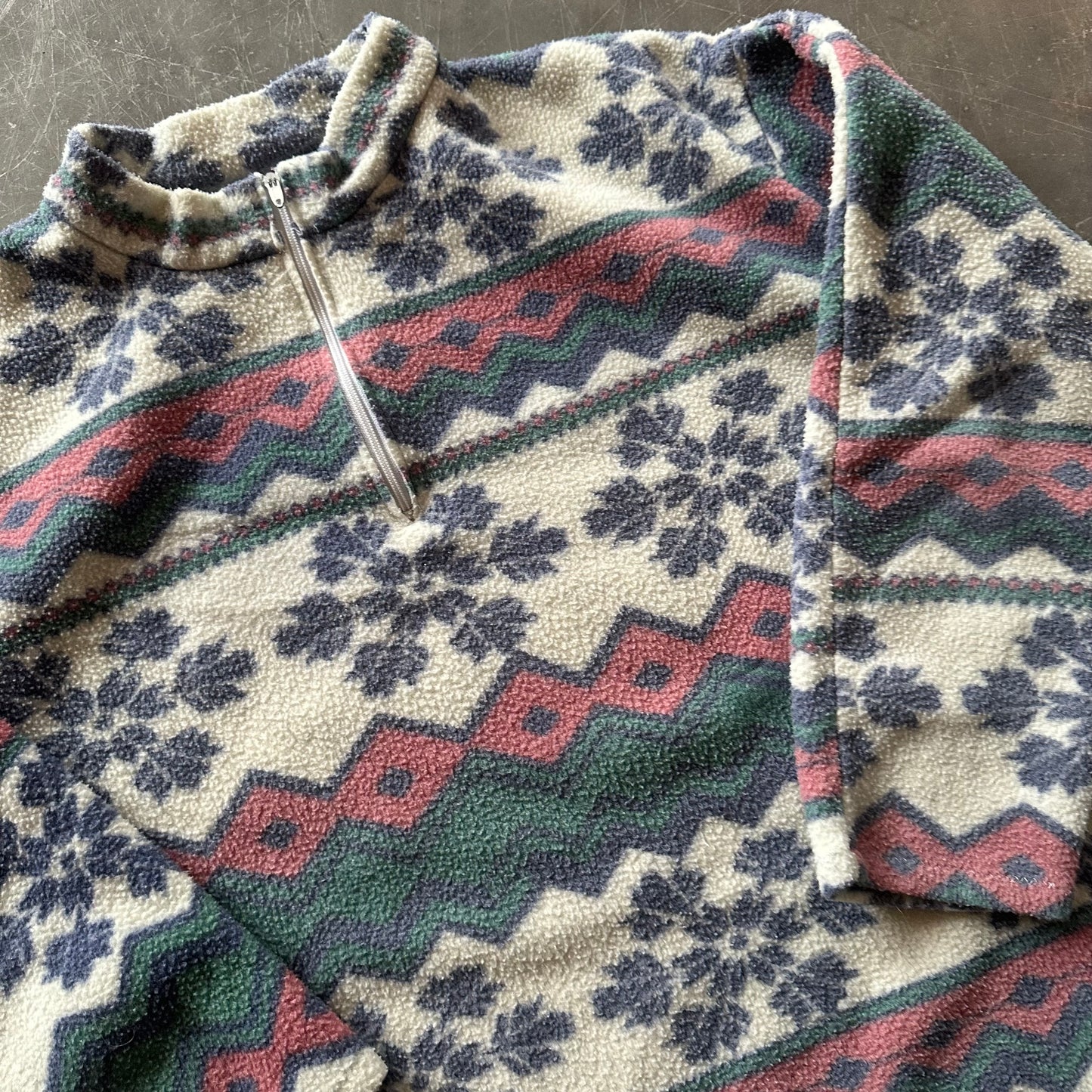 Vintage Graphic Print Fleece Size S