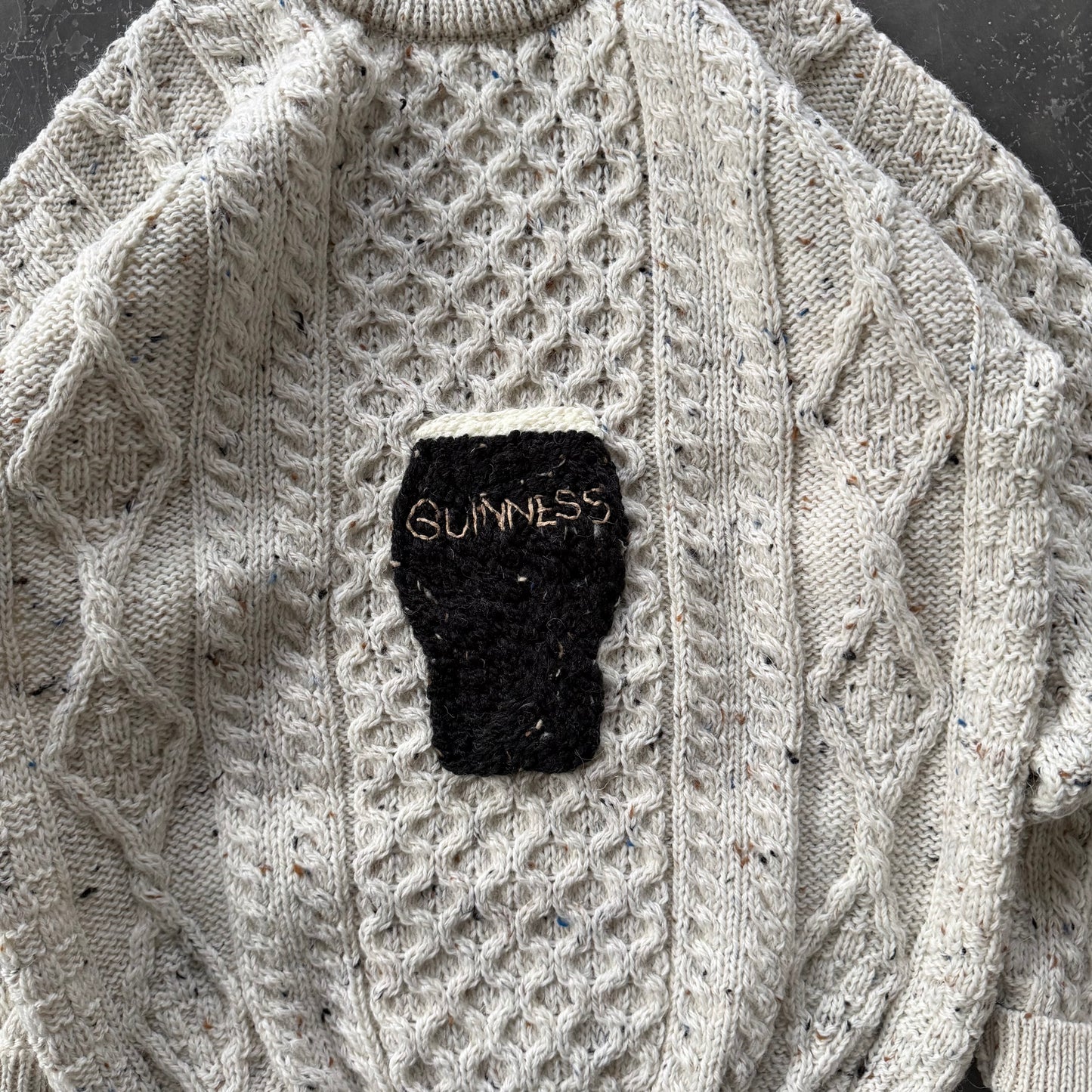 4. Embroidered Pint Geansaí Size Small