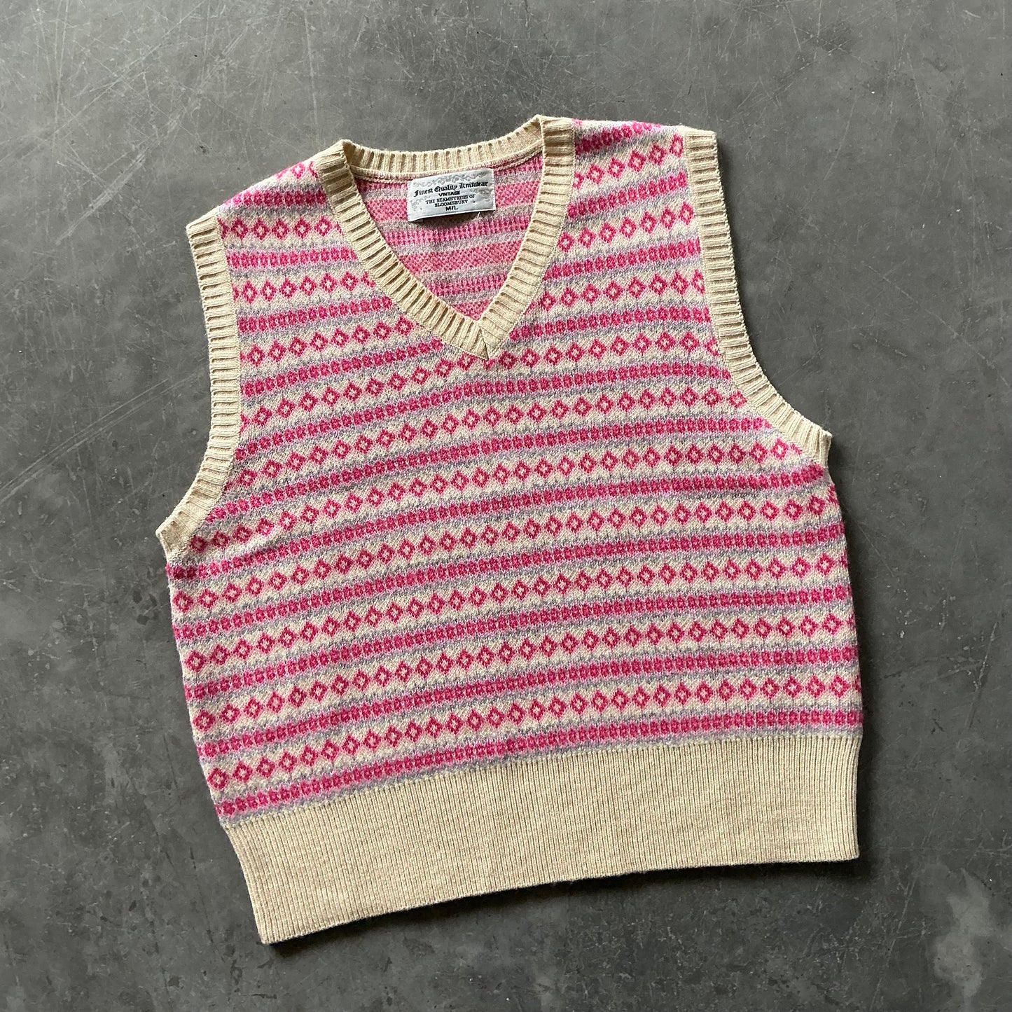 Vintage Wool Sweatervest Size Small