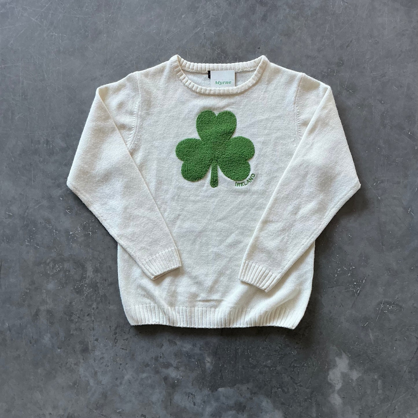 Vintage Shamrock Sweater Size Small