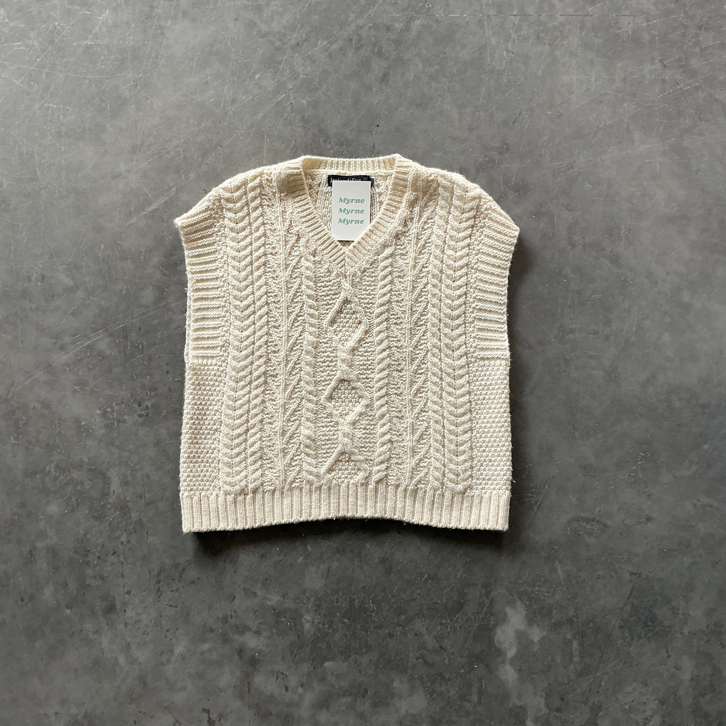 Vintage Aran Sweatervest Size S