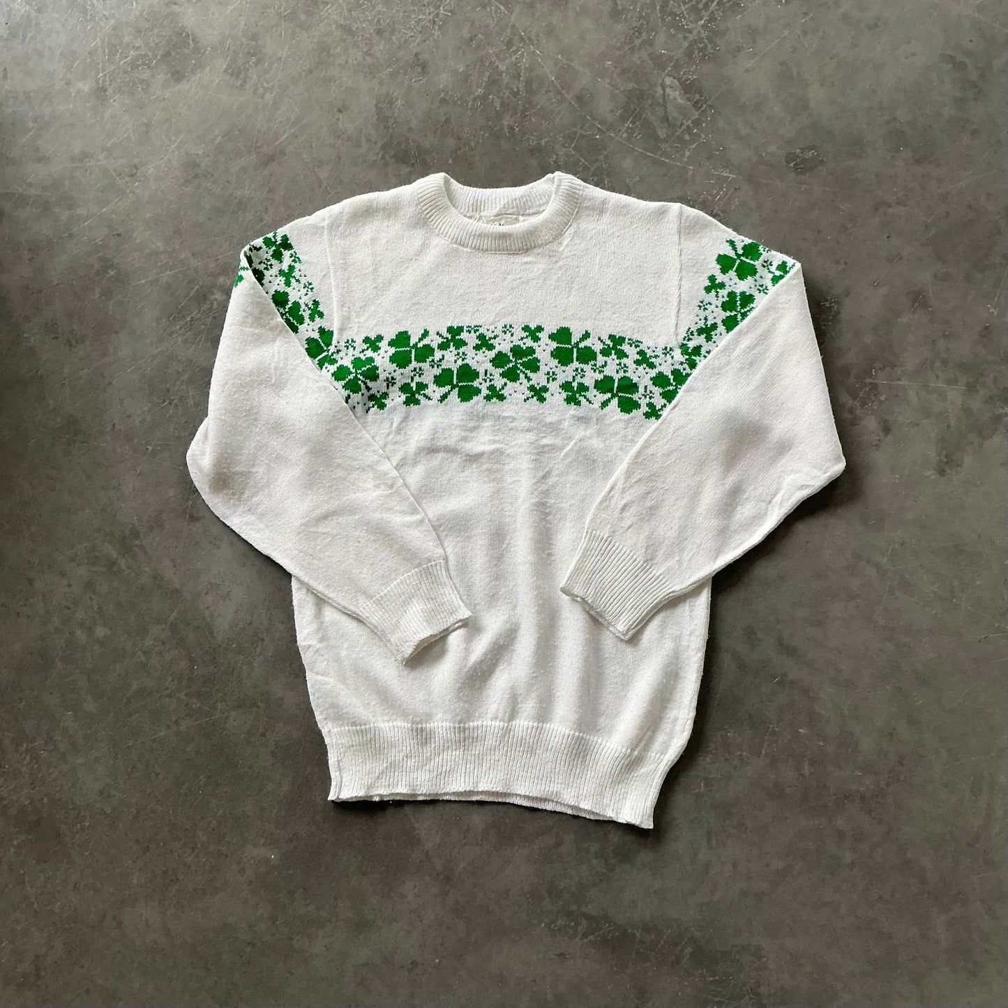 80's Vintage Shamrock Knit Size XS