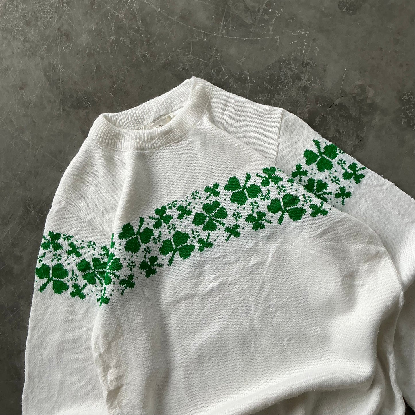 80's Vintage Shamrock Knit Size XS