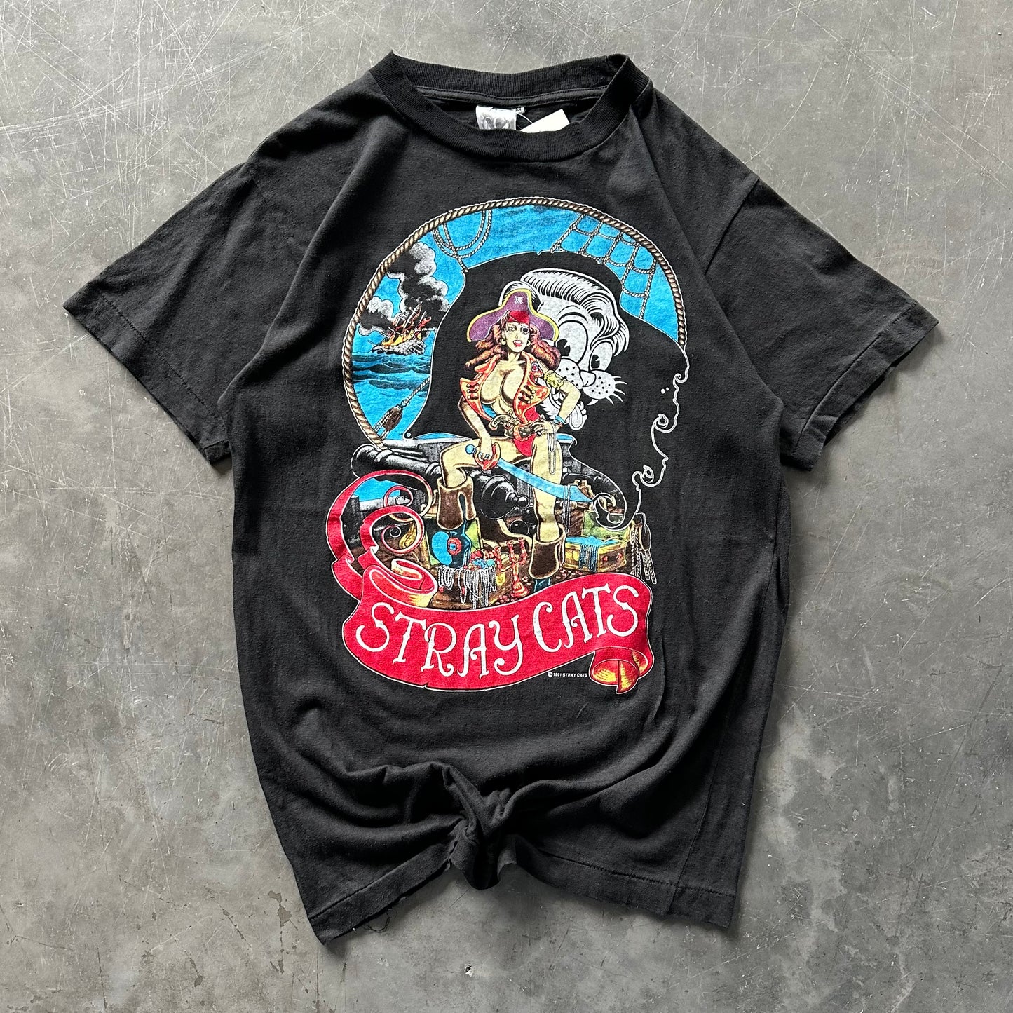 Rare 1991 Vintage Stray Cats Tee