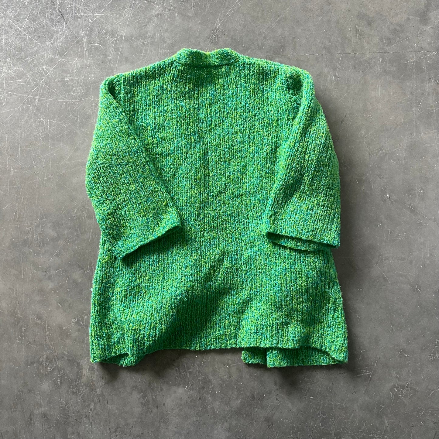 Vintage Green Knit Cardigan Size M