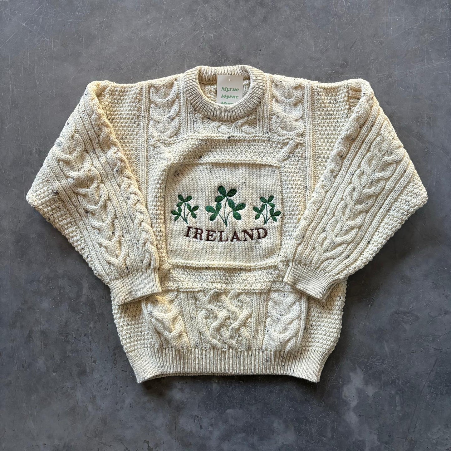 Vintage Ireland Aran Geansaí Size S