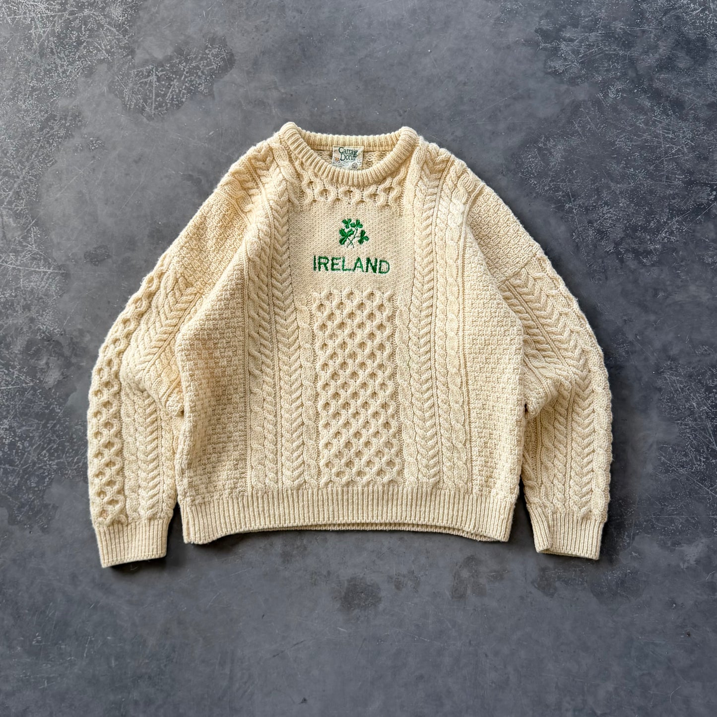 80's Rare Carraig Donn Ireland Aran Knit Size XL