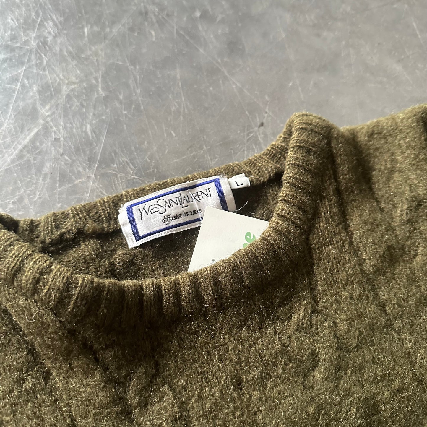 Vintage Yves Saint Laurent Military Knit Size Small