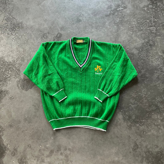 Vintage Ireland V-Neck Knit Size Medium