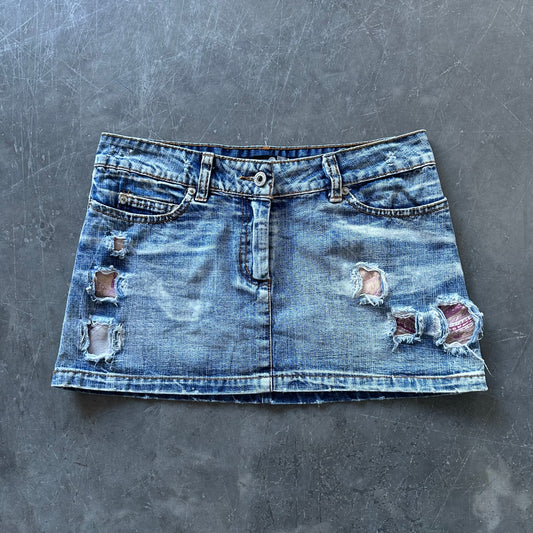 Vintage Denim Mini Skirt UK 6