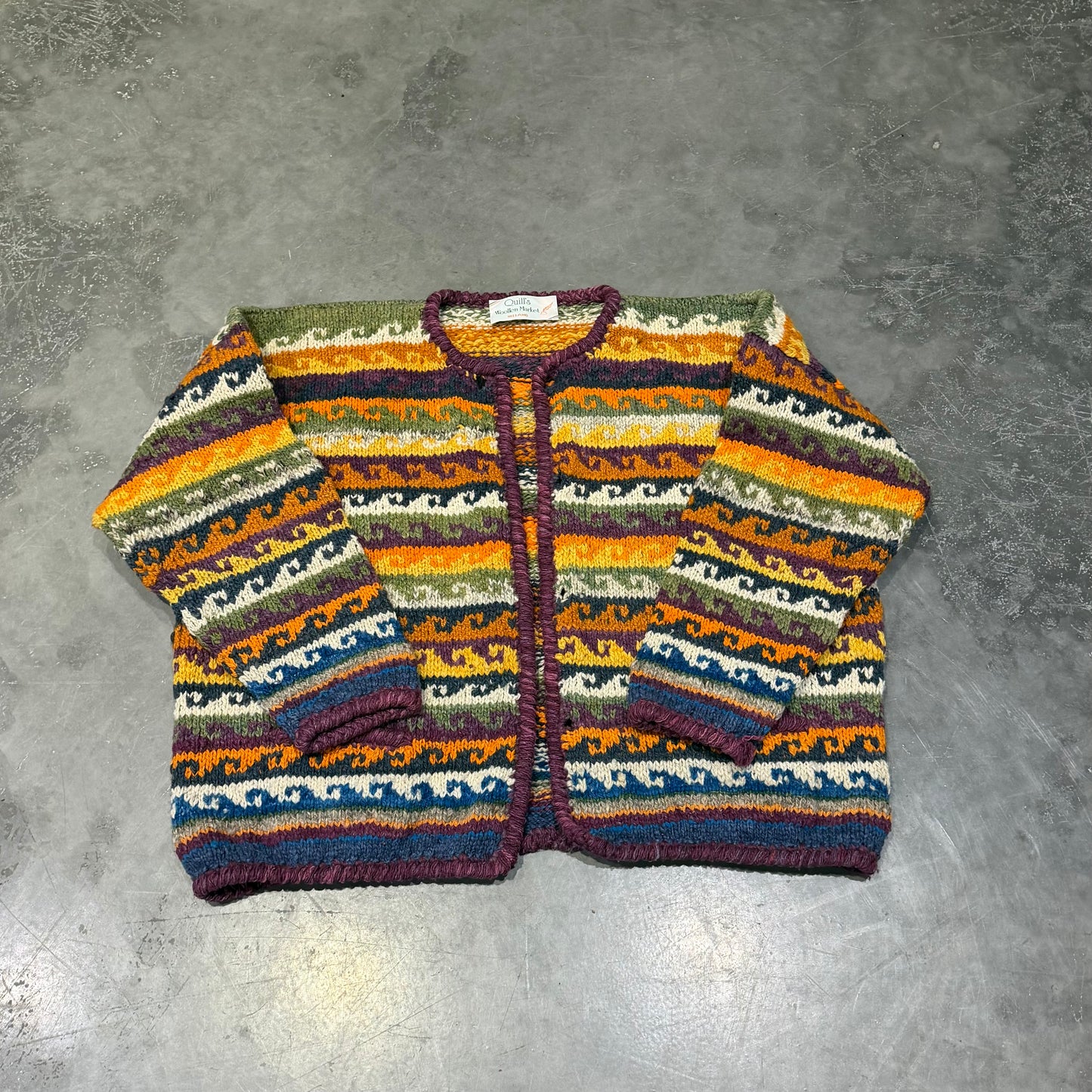 Vintage Irish Knit Cardigan Size M/L