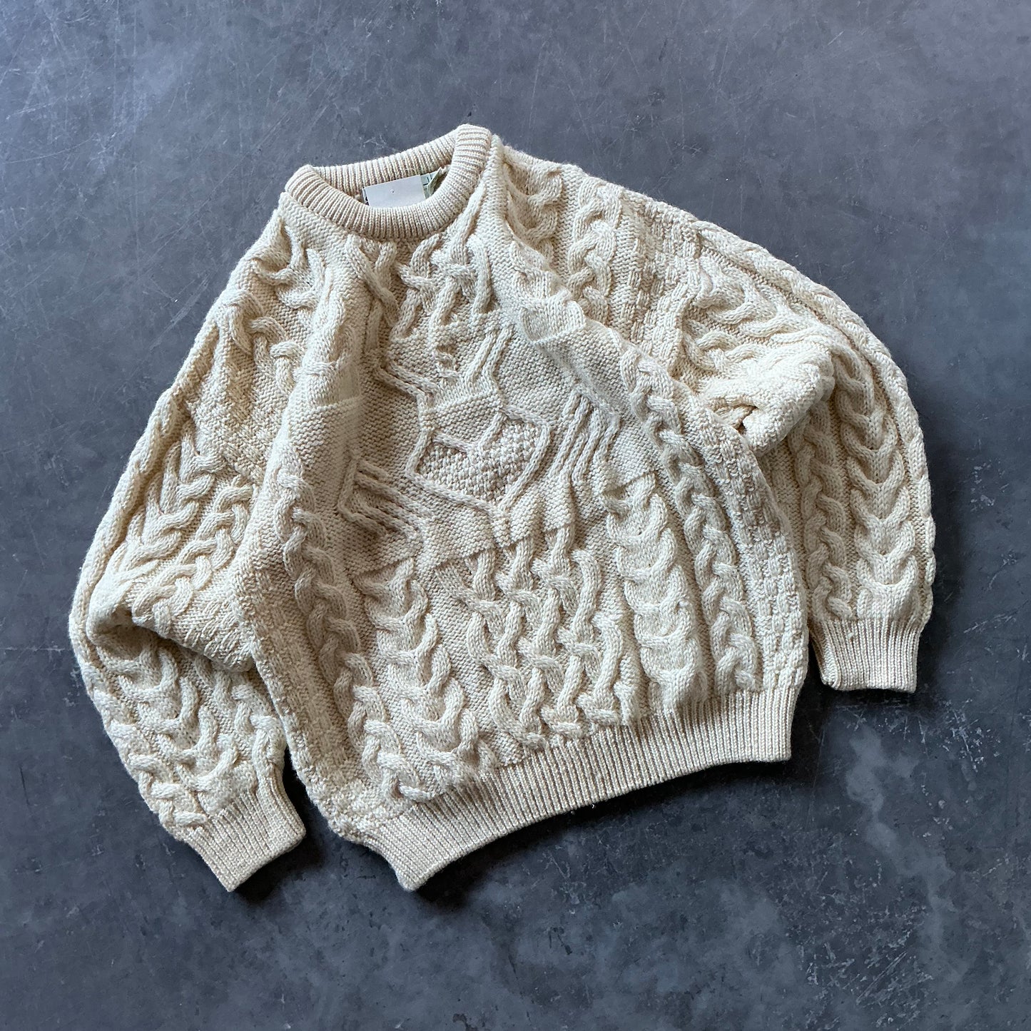 80's Vintage Claddagh Wool Geansaí Size M