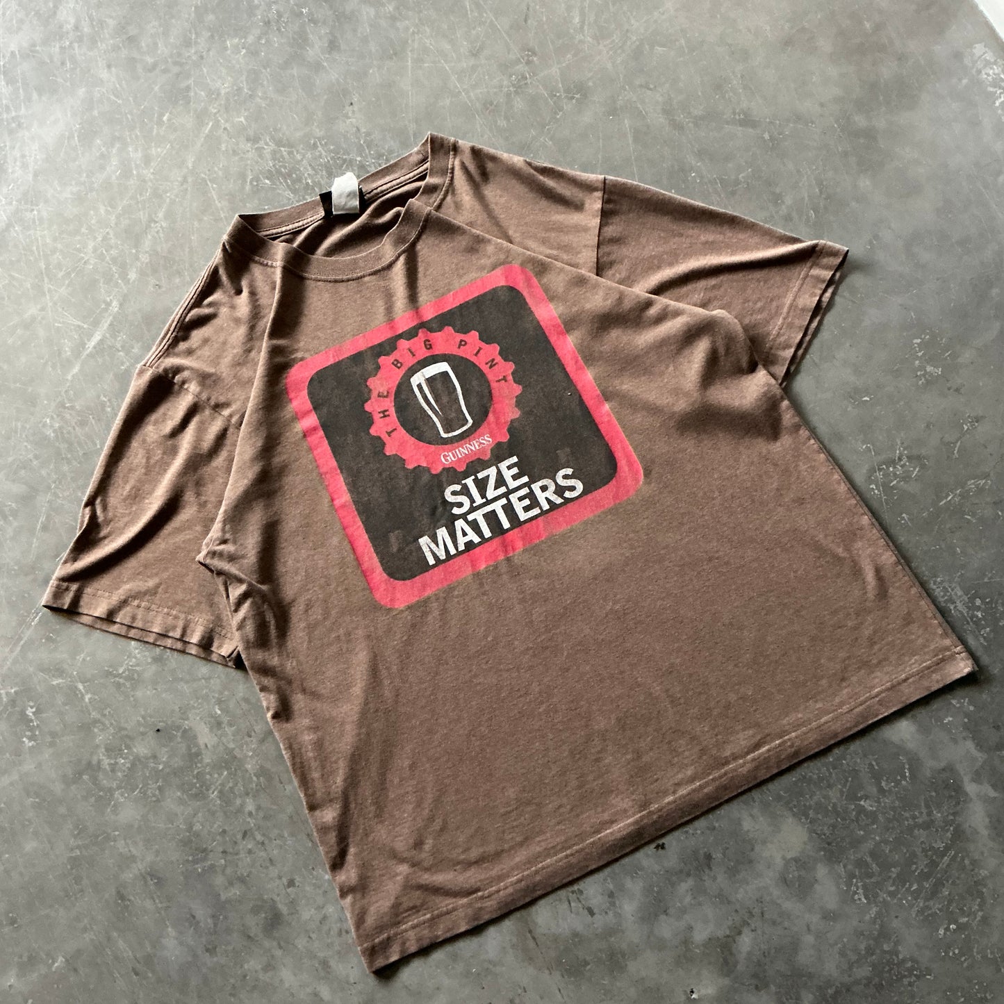 Guinness Size Matters Tee Size Large