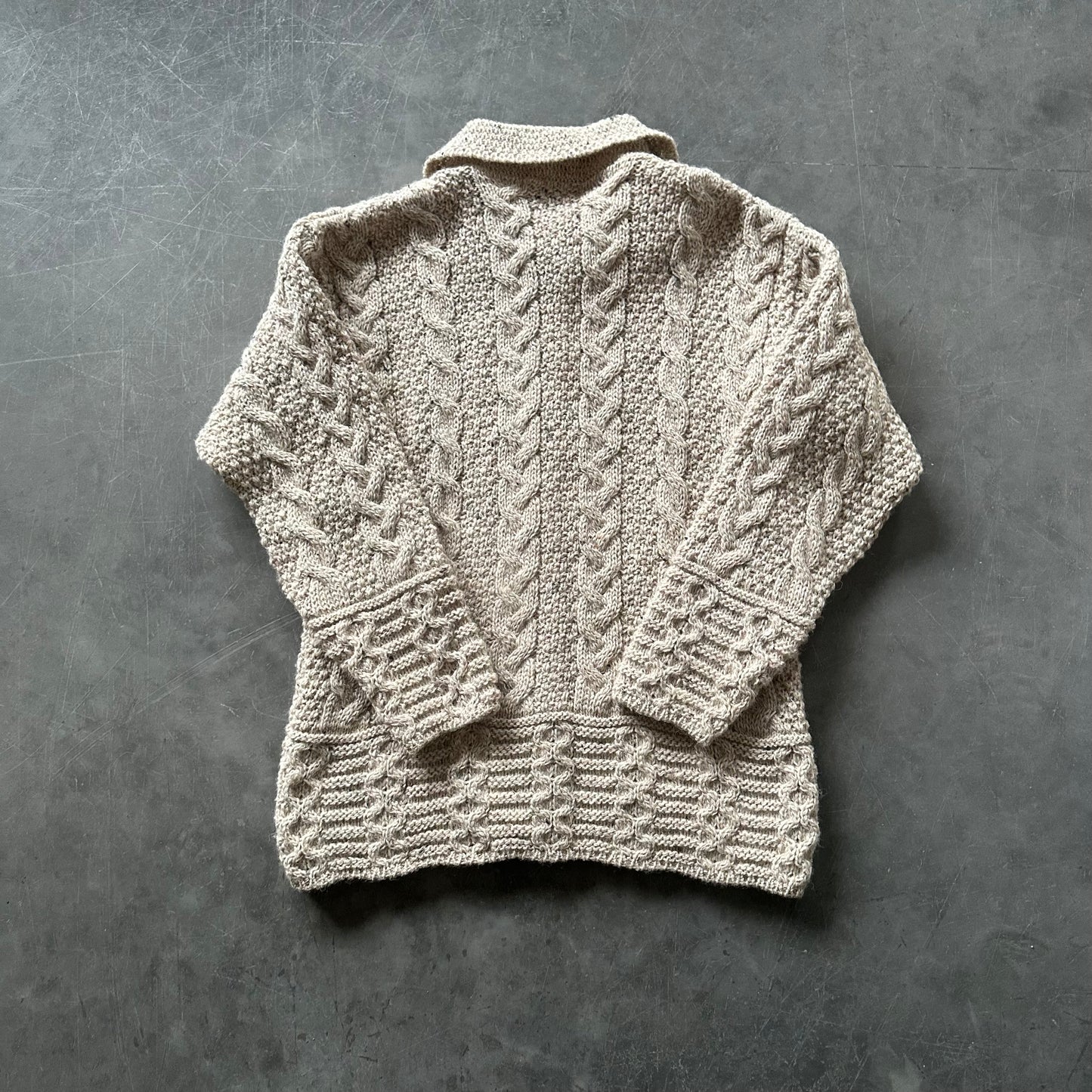 Vintage Aran Knit Cardigan UK 12