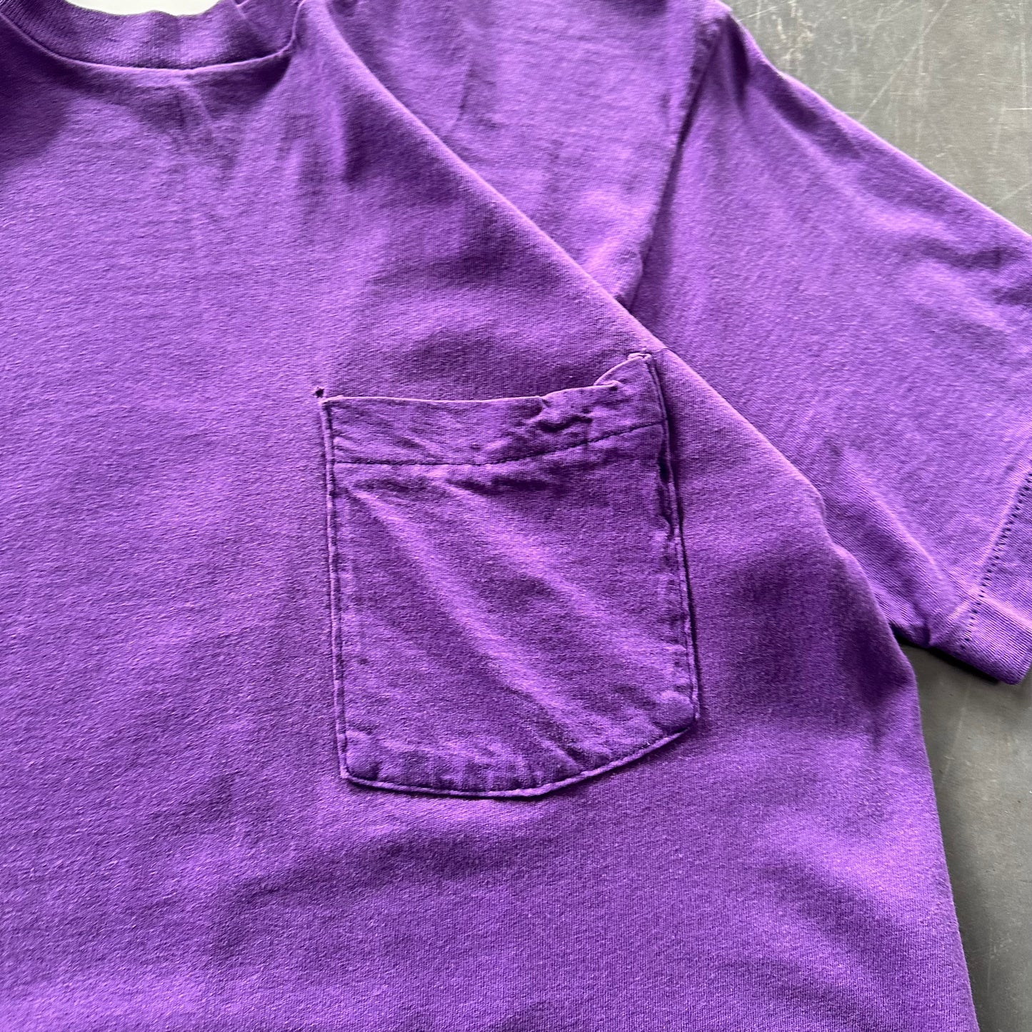 80's Vintage Blank Pocket Tee Size S