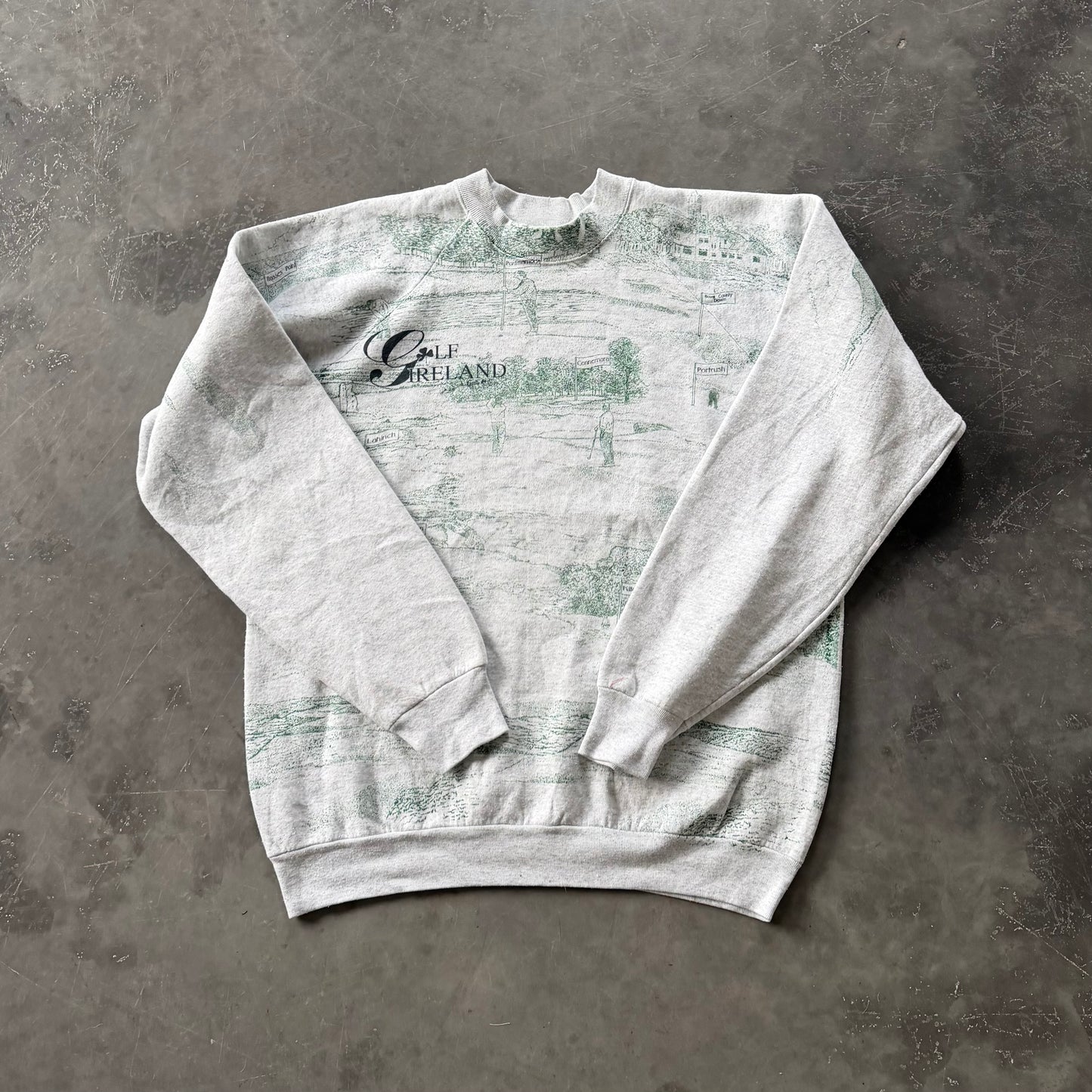 1990’s Rare Ireland Golfing Sweatshirt Size Large