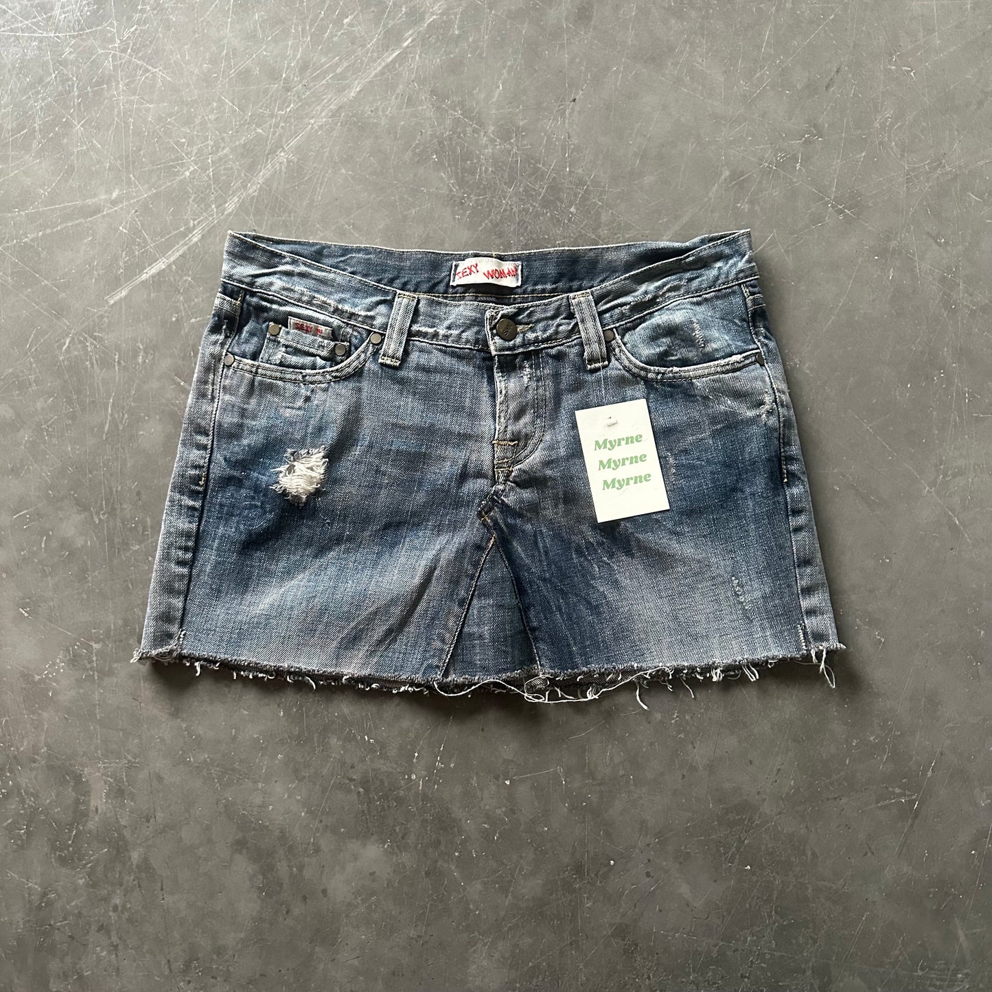 Vintage Denim Mini Skirt UK 6