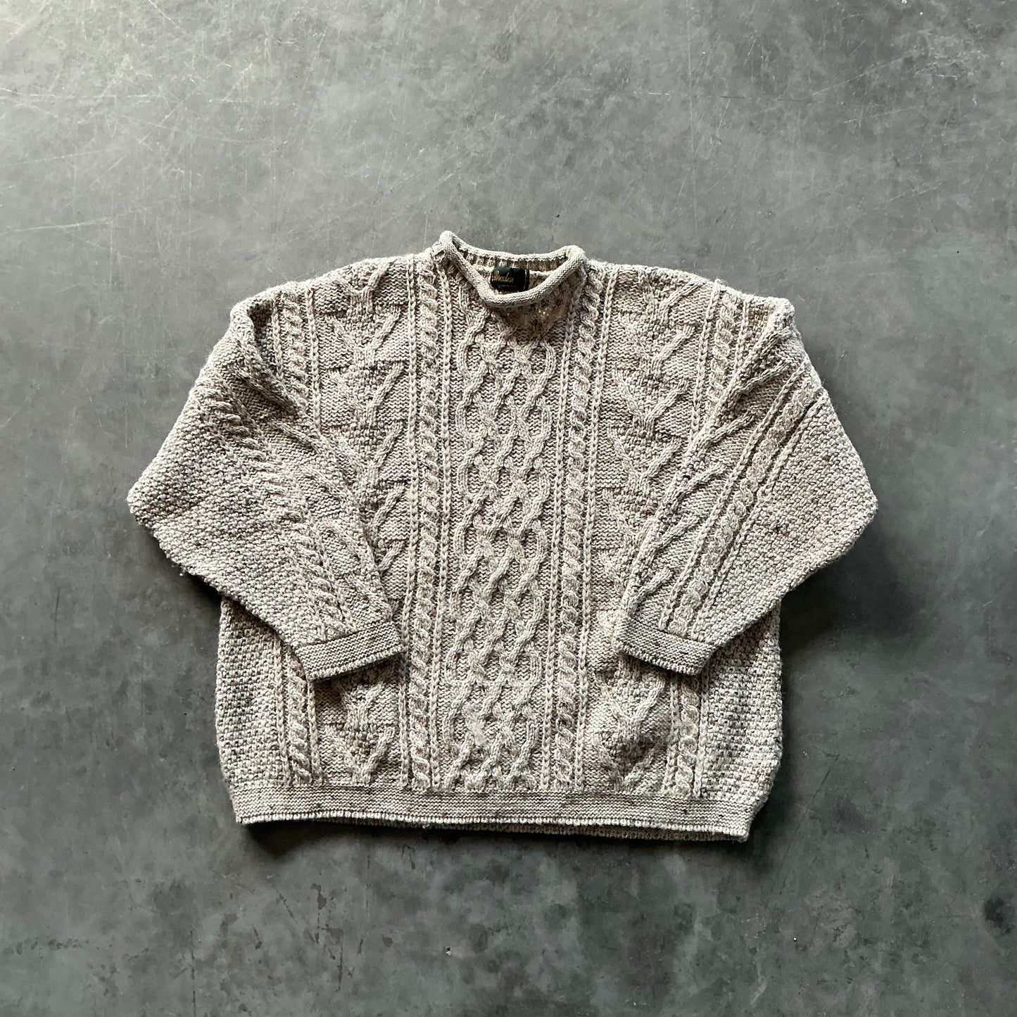 Vintage Woollen Geansaí Size XL