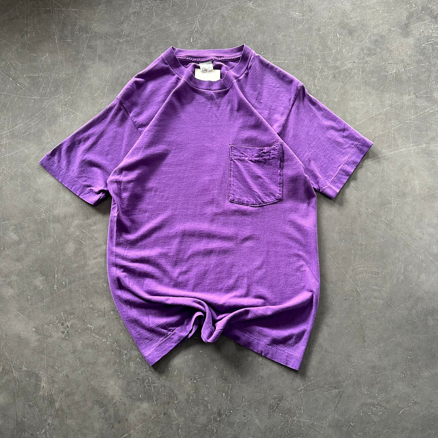 80's Vintage Blank Pocket Tee Size S