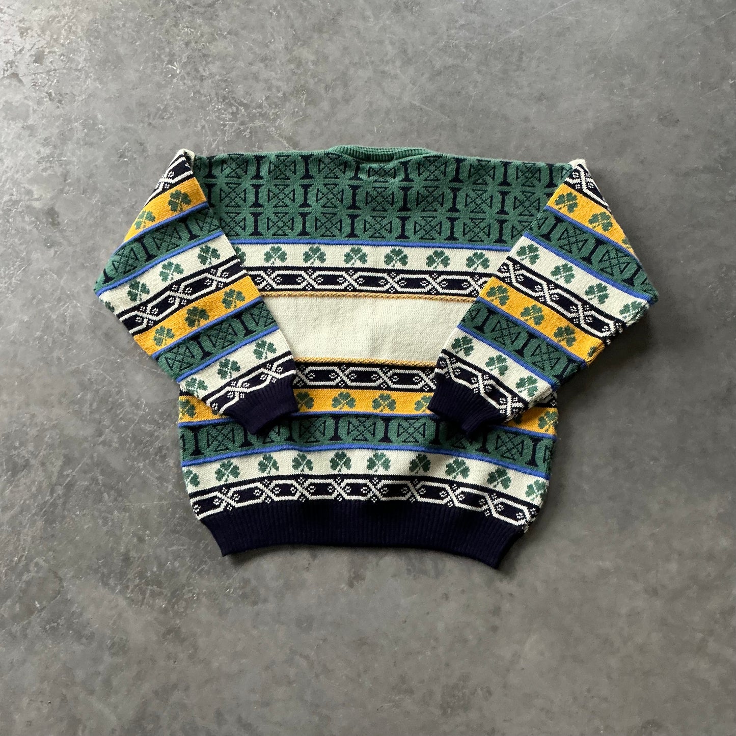 80's Heavyweight Irish Knit Boxy L