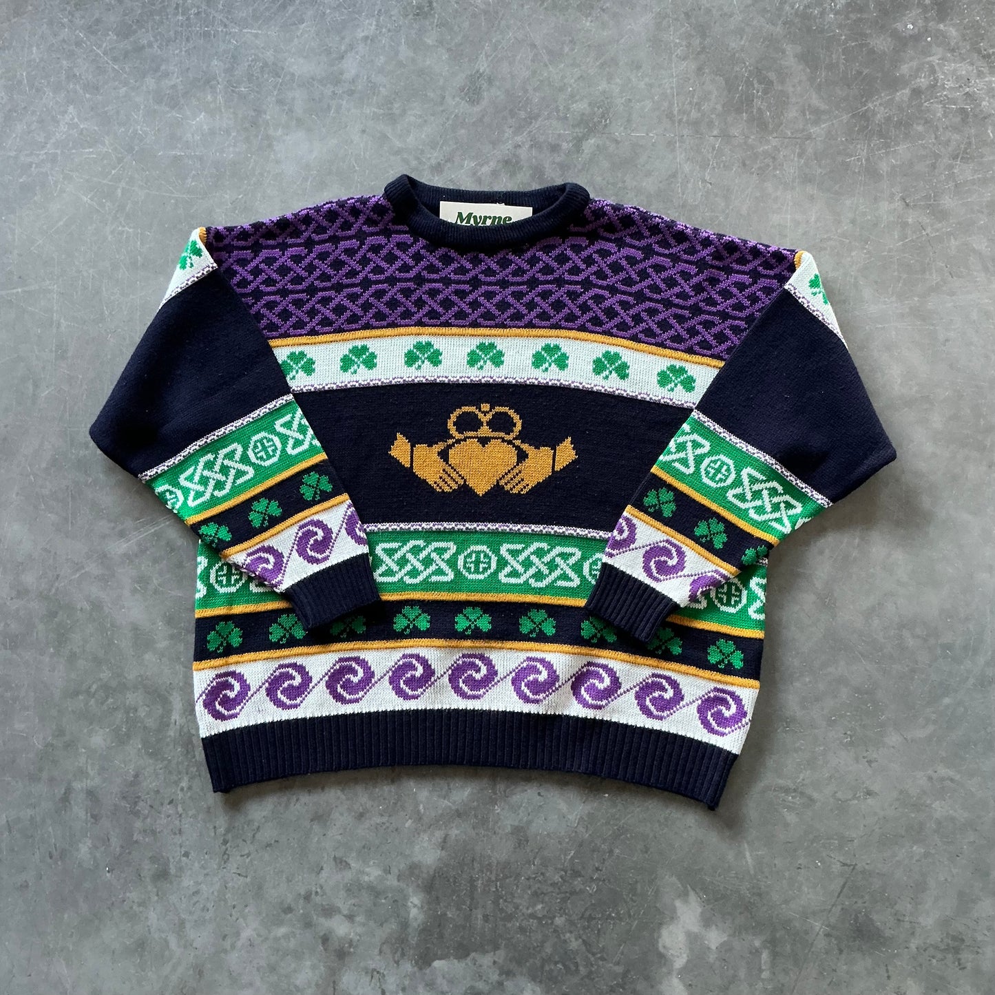 80's Vintage Claddagh Knit Size XL