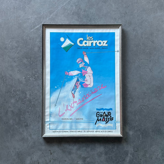 Vintage Les Carroz Ski Resort Poster 45x65