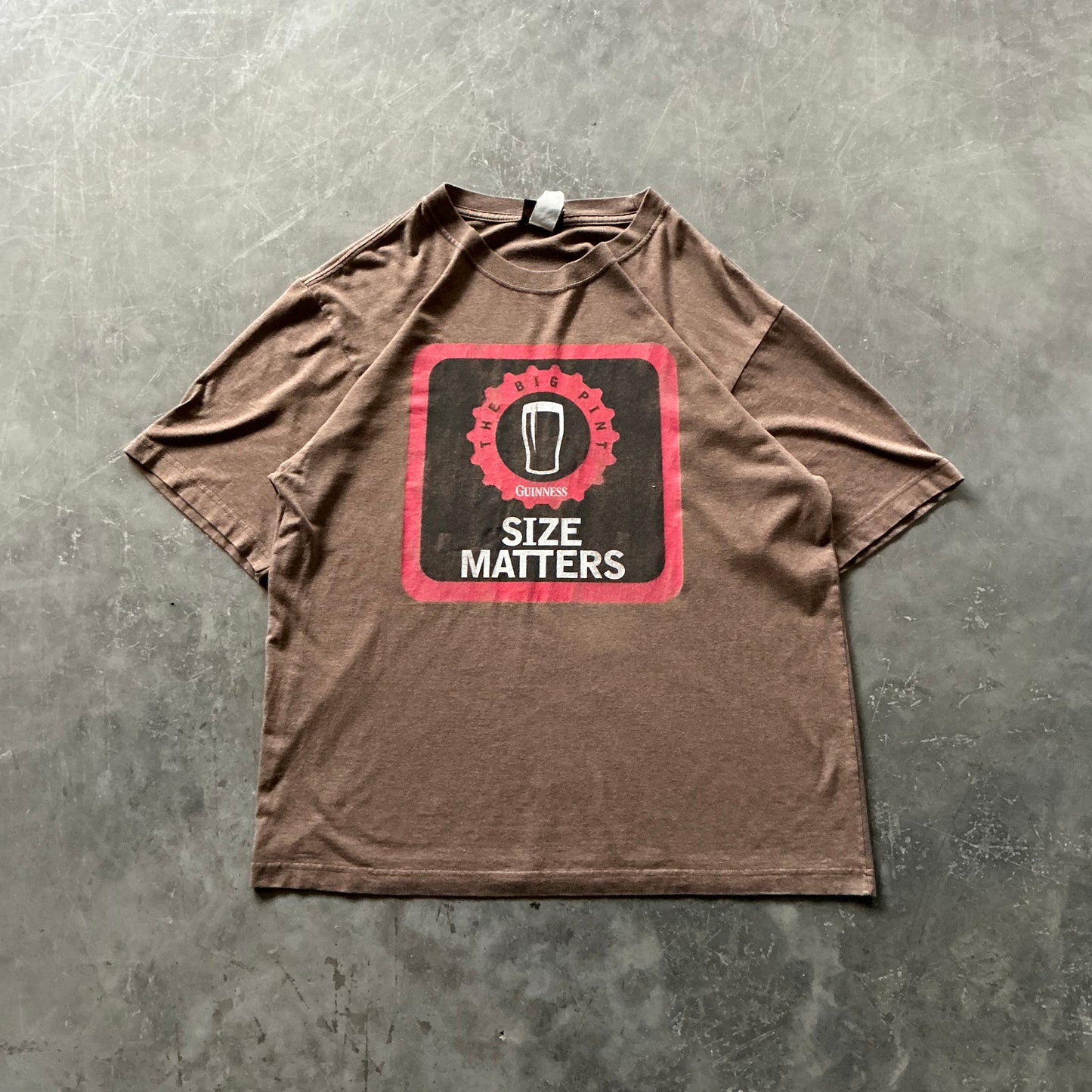 Guinness Size Matters Tee Size Large