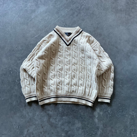 Vintage V-Neck Wool Sweater Size S