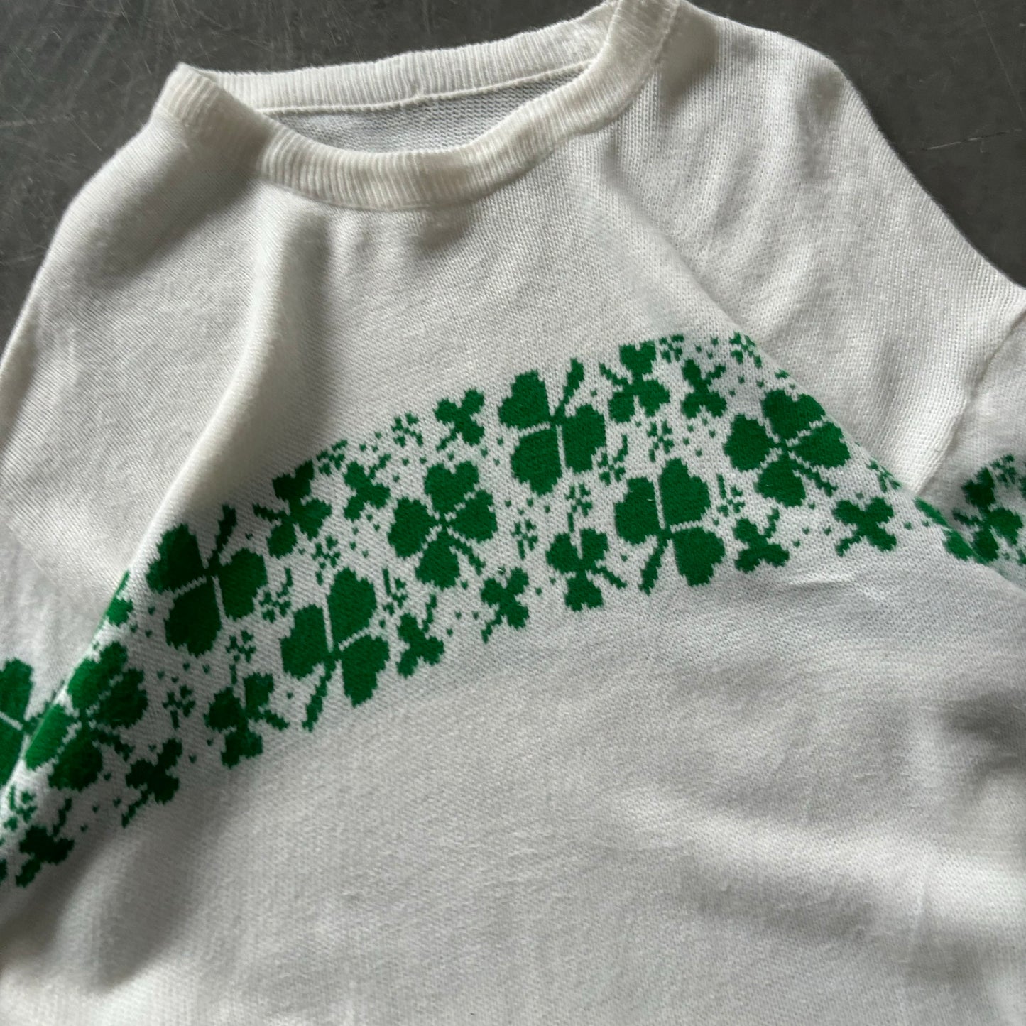 70's Shamrock Knit Sweater Size L/XL