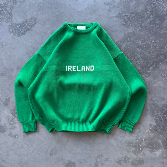80’s Vintage Green Ireland Sweater Size Large