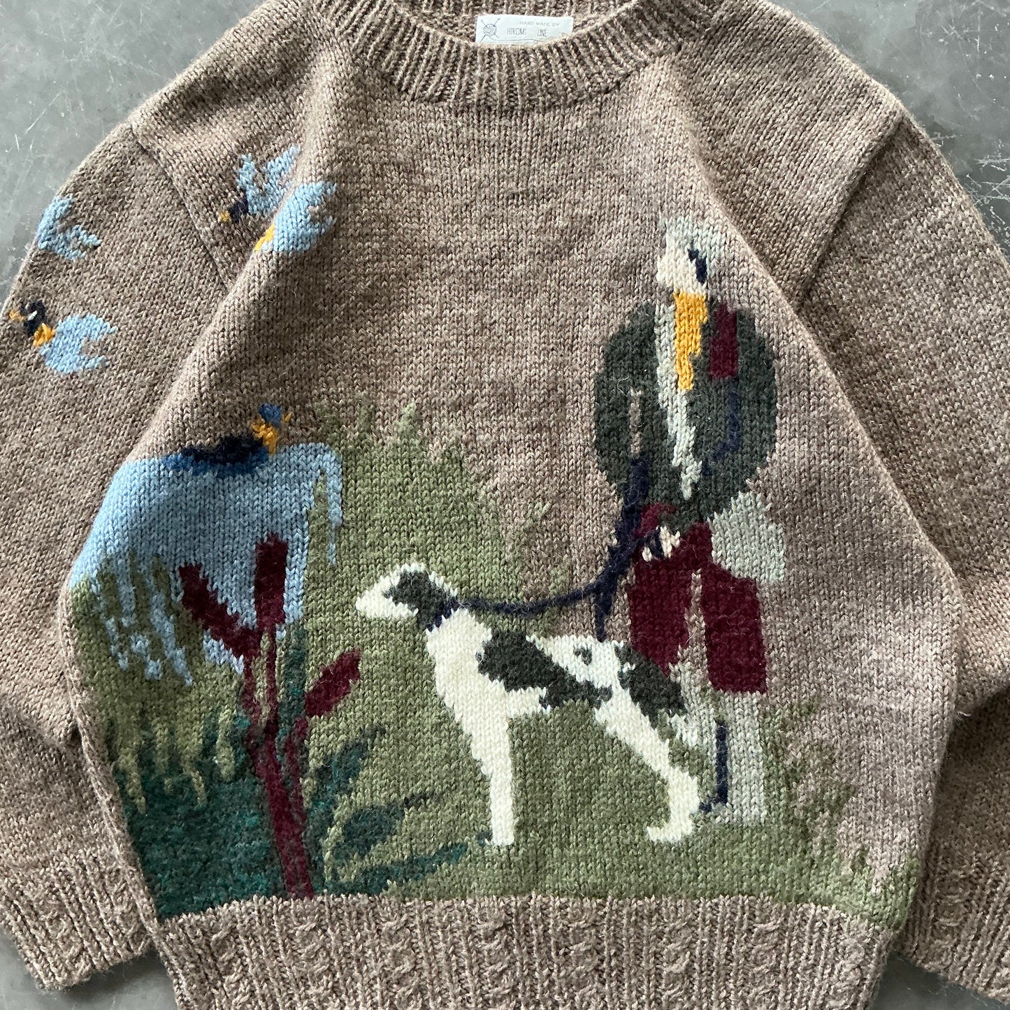 Vintage Hand Knitted Wool Sweater Size M