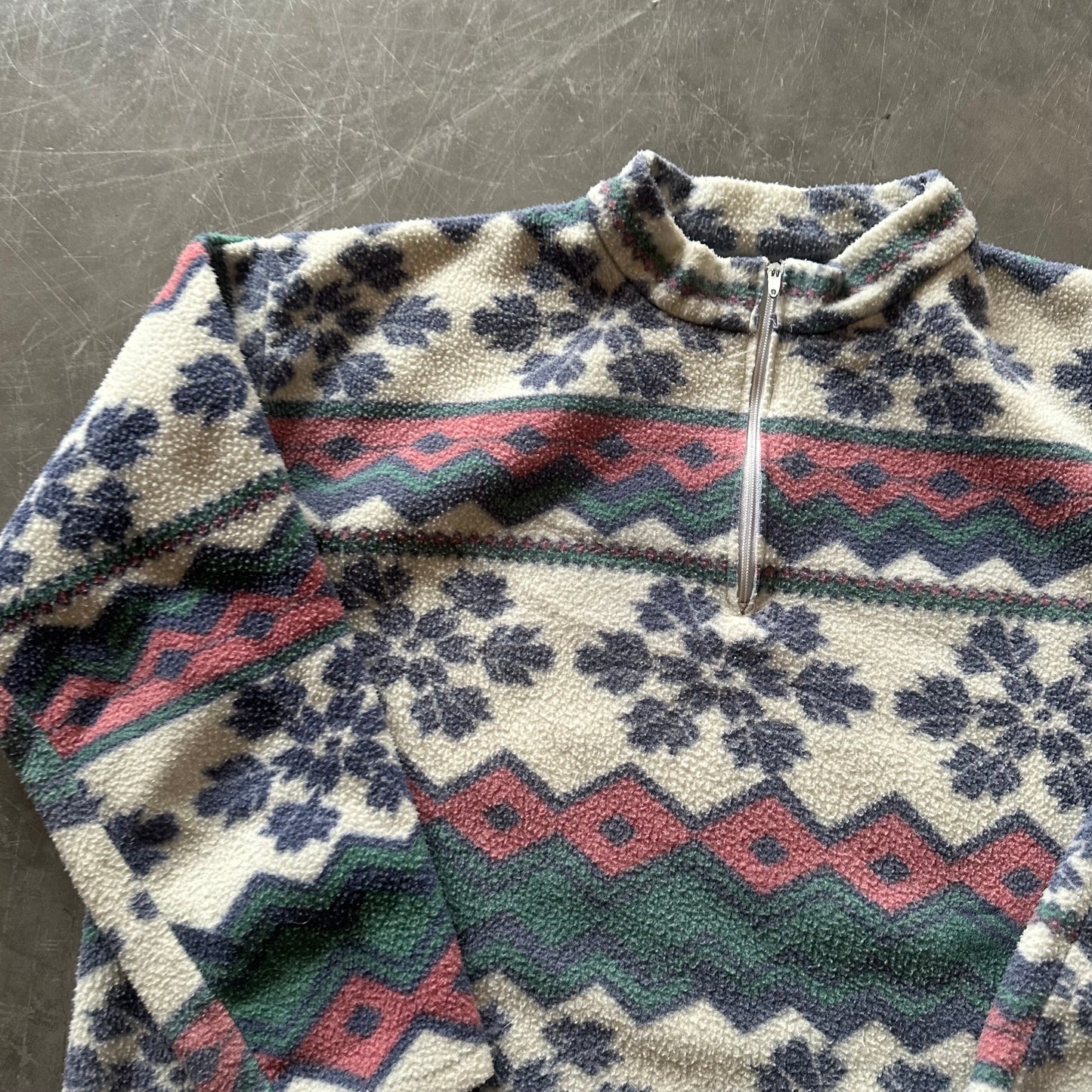 Vintage Graphic Print Fleece Size S