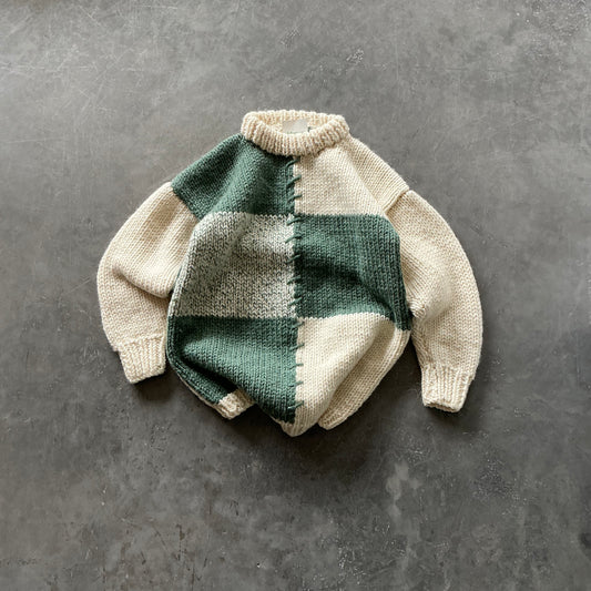 Vintage Patchwork Geansaí Size M