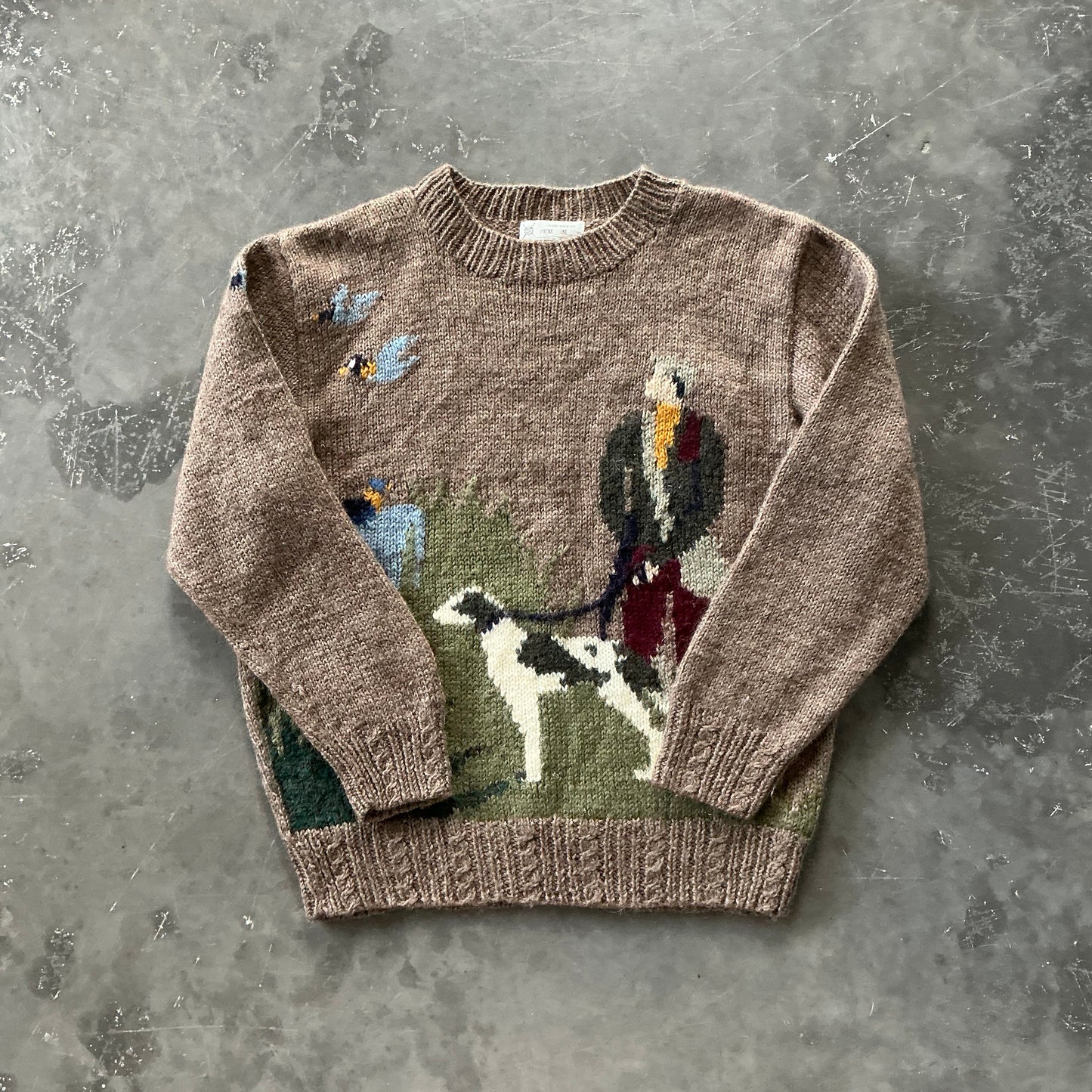 Vintage Hand Knitted Wool Sweater Size M