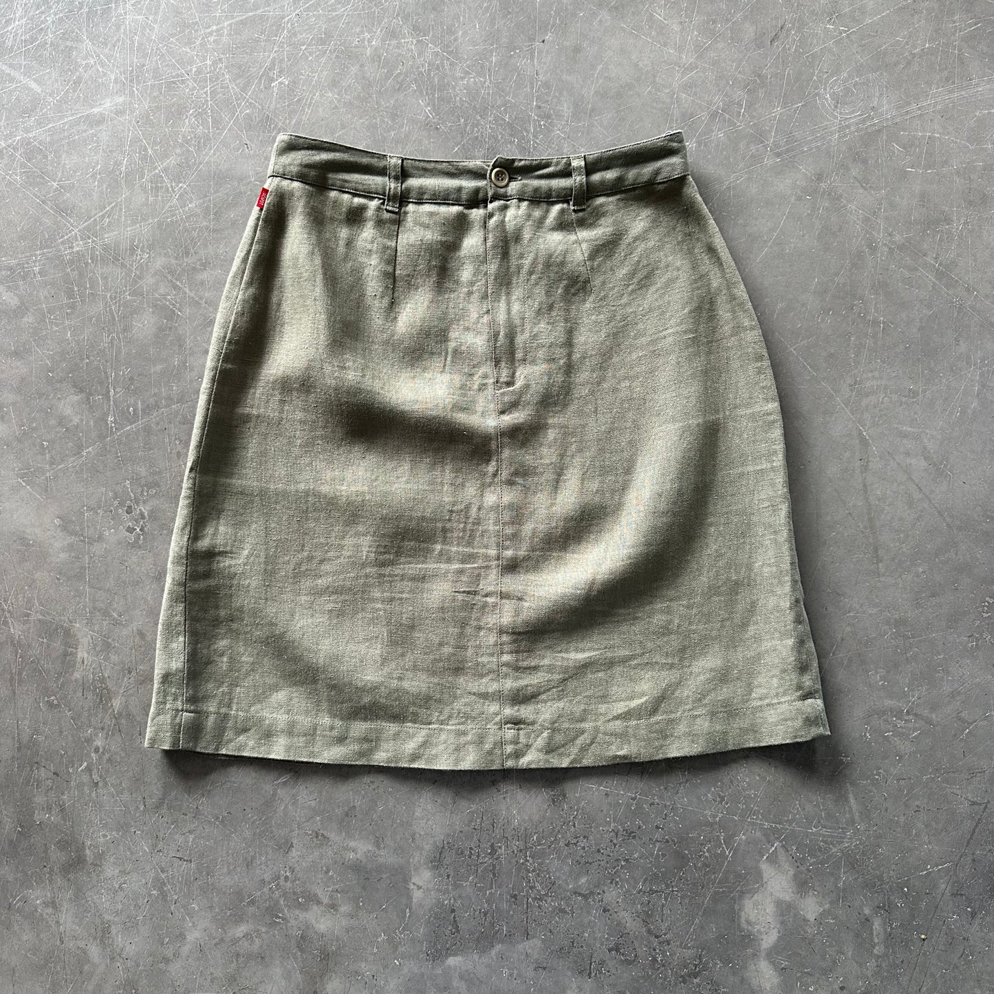 90’s Vintage Linen Mini Skirt UK 6