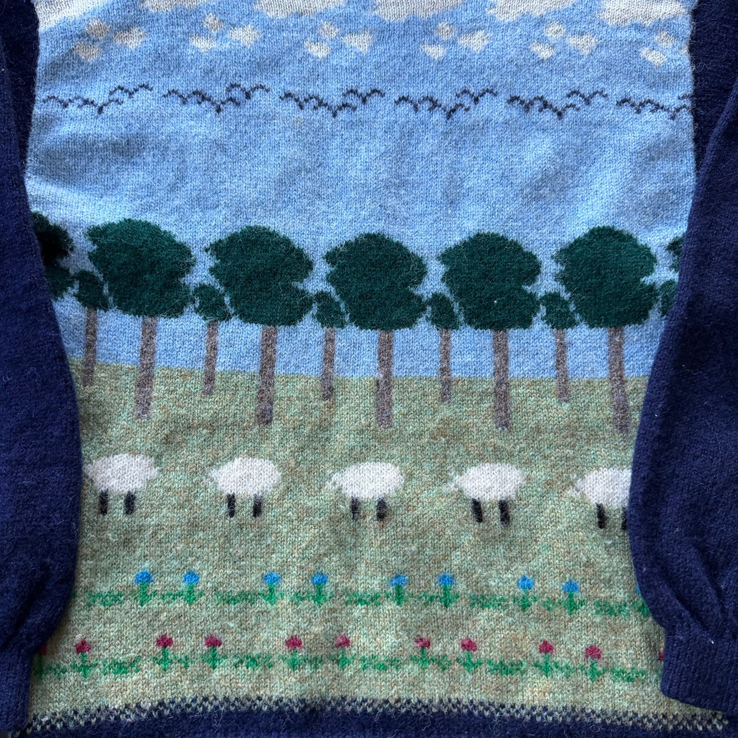 Vintage Irish Hand Loomed Wool Knit Size S WMNS