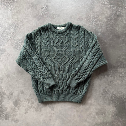Vintage Claddagh Aran Wool Geansaí Size L/XL