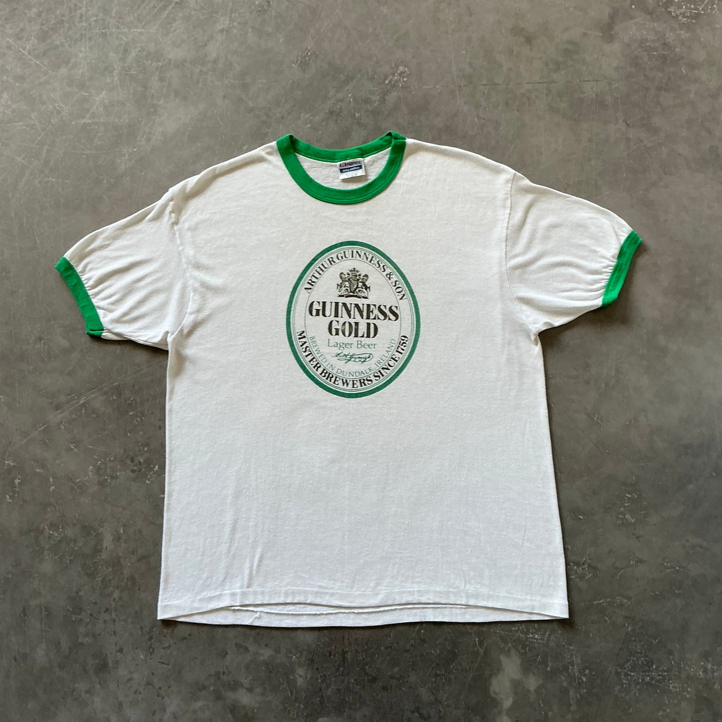 Rare 1980's Guinness Gold Tee Size Large