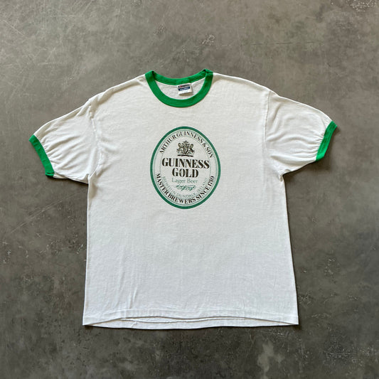 Rare 1980's Guinness Gold Tee Size Large