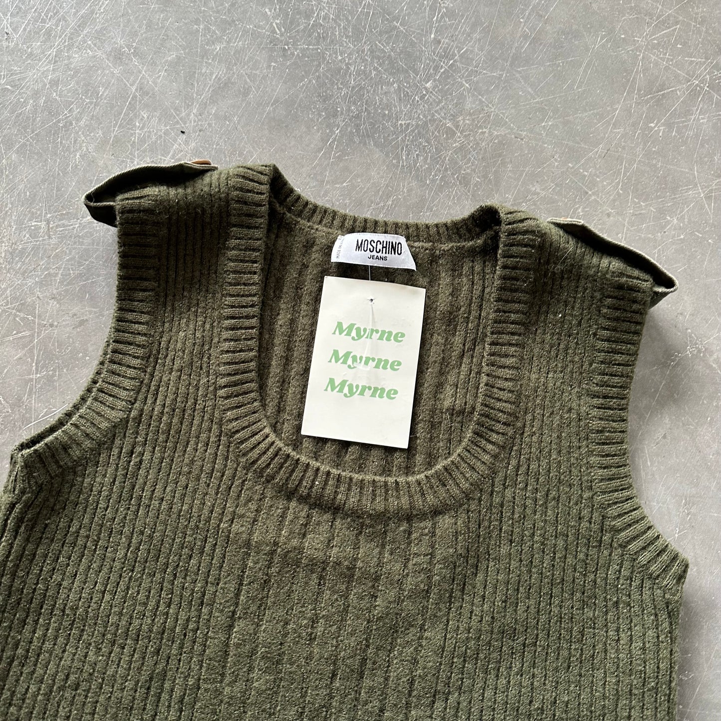 Vintage Moschino Military Knit UK 6/8