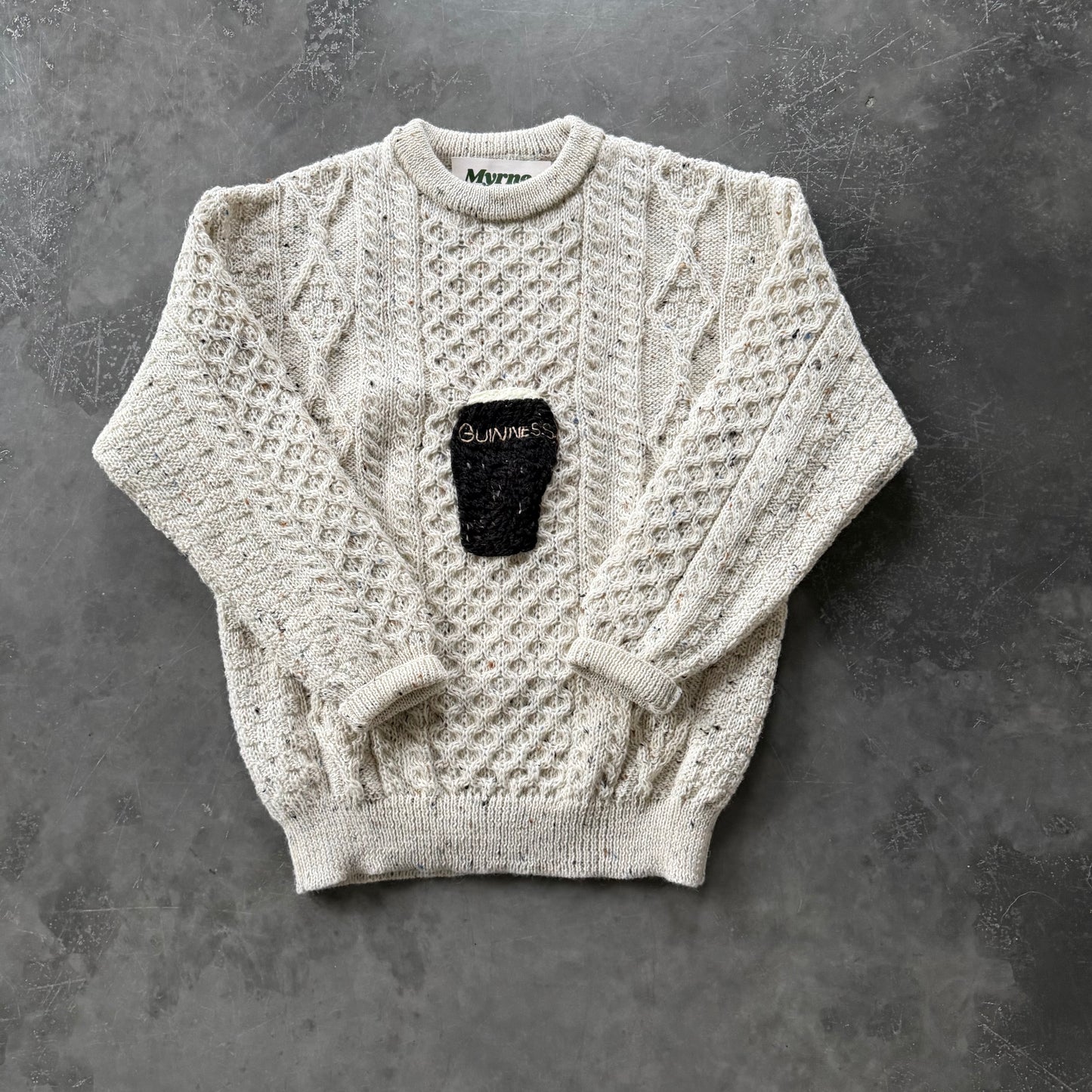 8. Embroidered Pint Geansaí Size XL