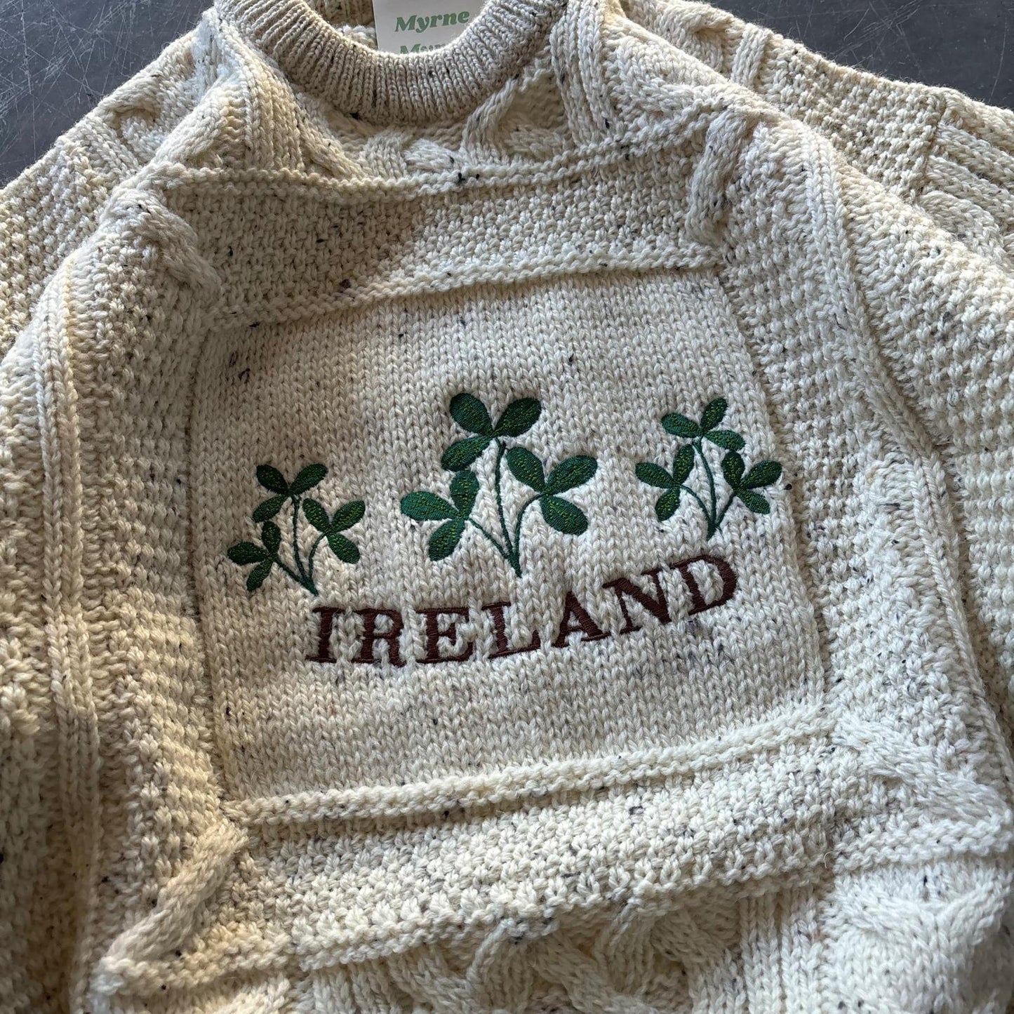 Vintage Ireland Aran Geansaí Size S