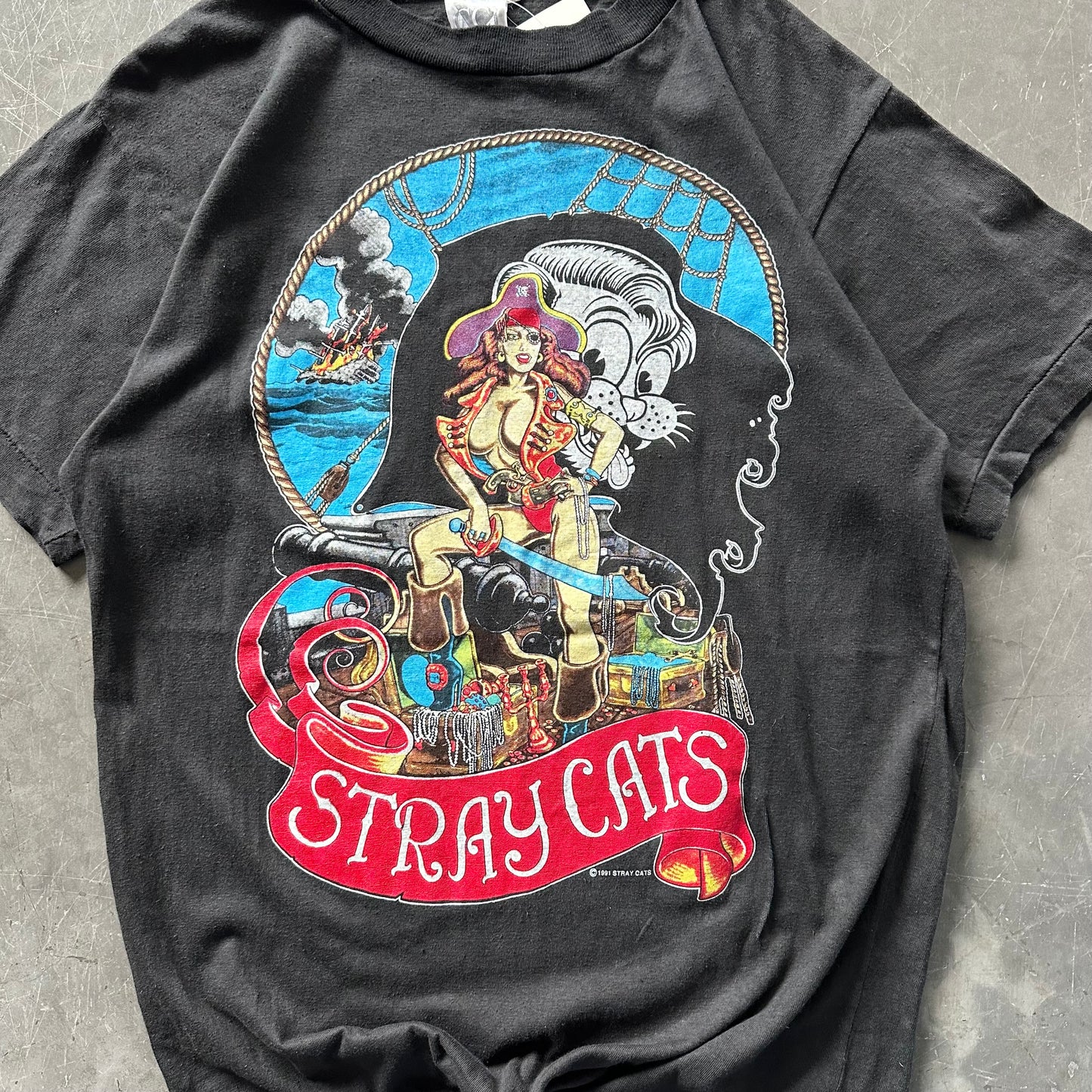 Rare 1991 Vintage Stray Cats Tee