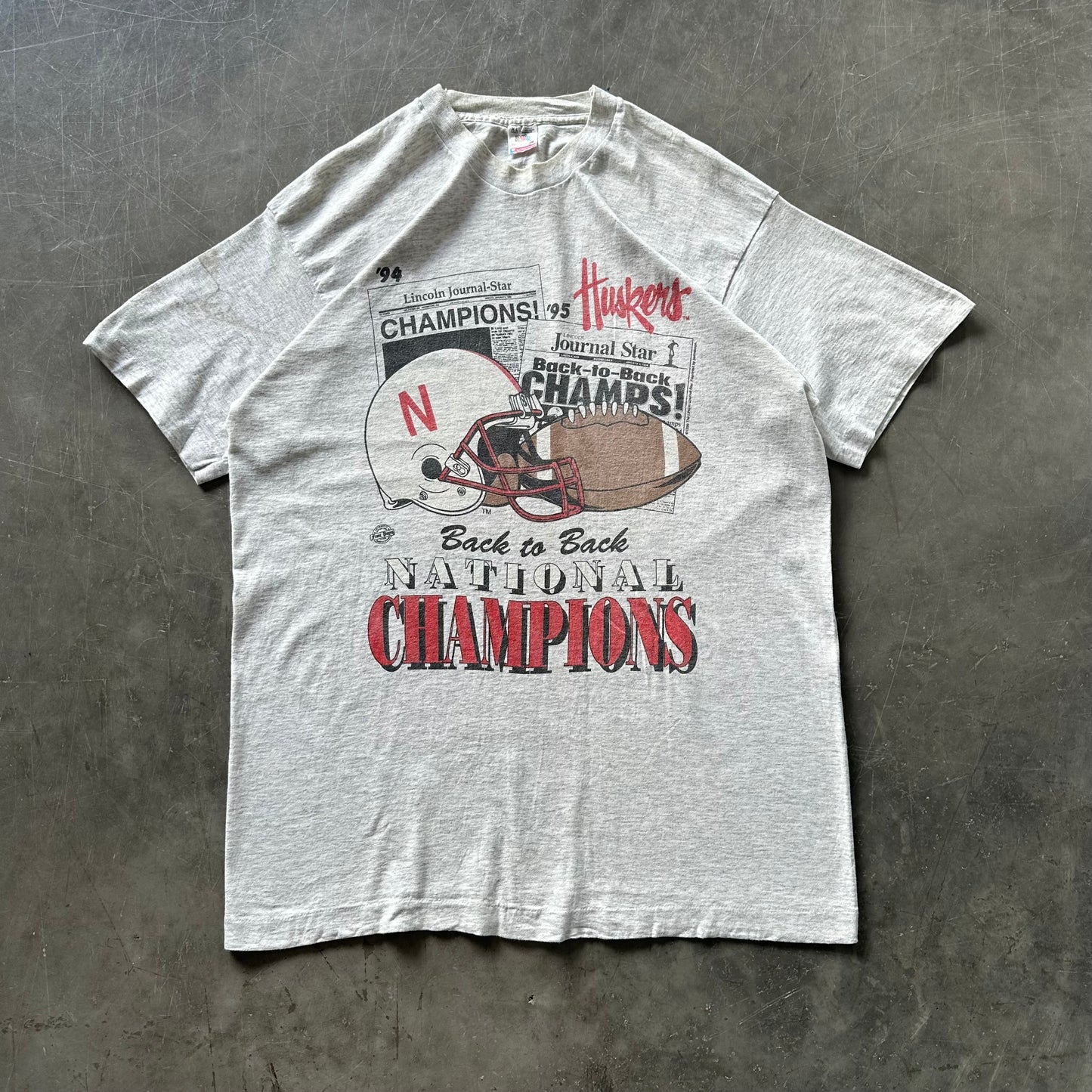 1995 Huskers Champions Tee Size XL